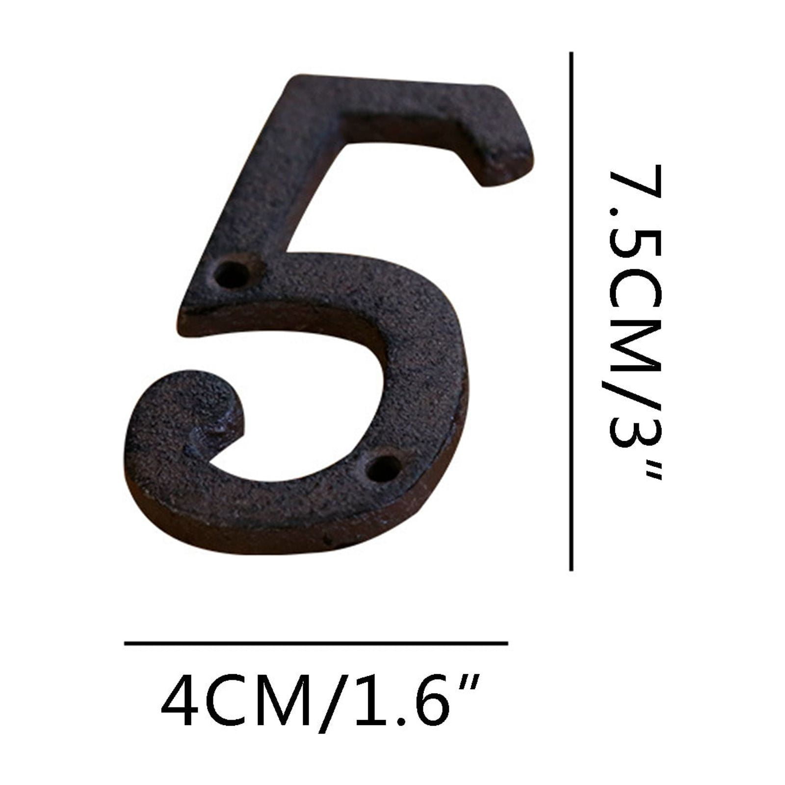 Darzheoy 3 inch Iron House Number, Iron Black House Numbers for Outside, Metal Mailbox Numbers for Outside, Home Address Numbers for House, Matching Screws F - Image 2