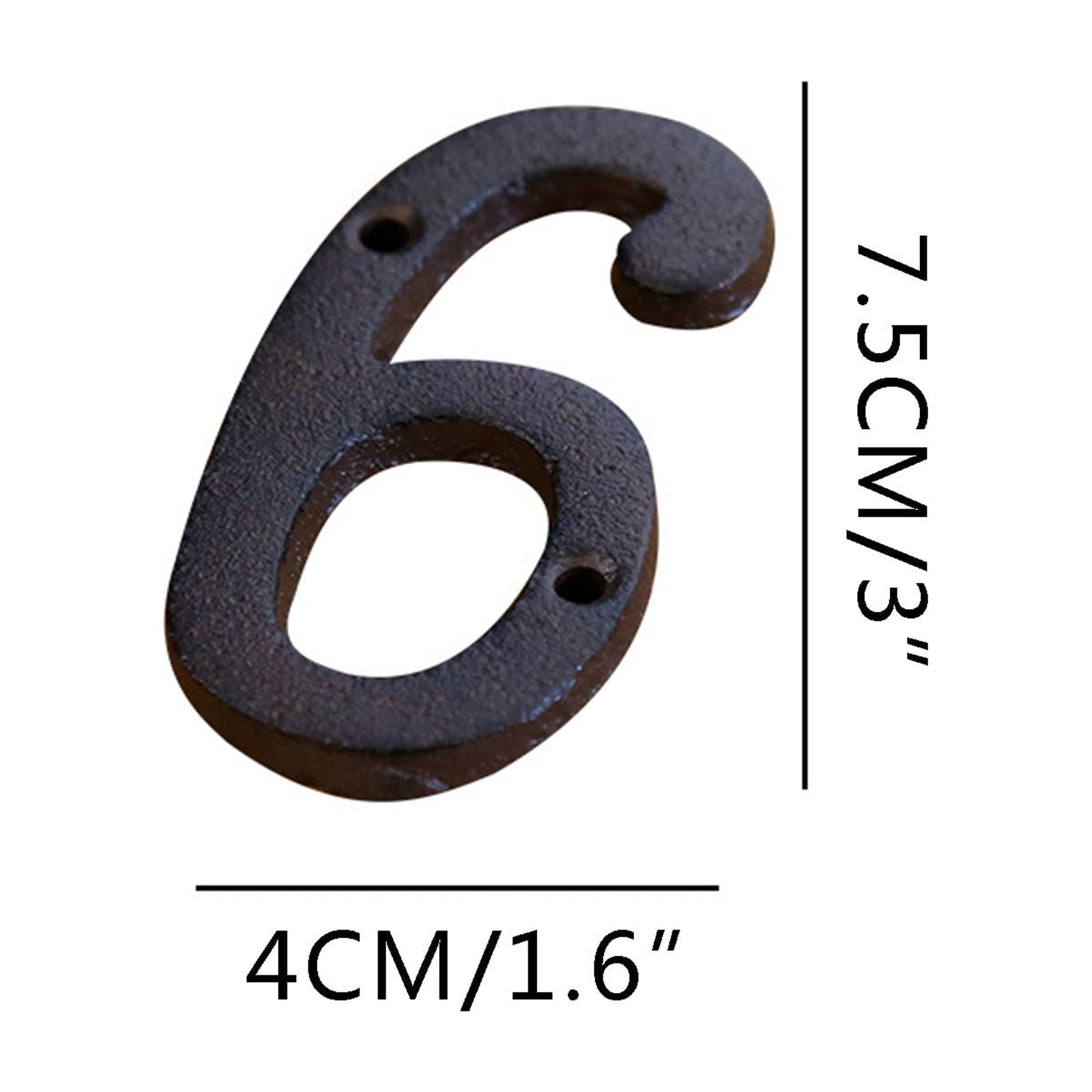 Darzheoy 3 inch Iron House Number, Iron Black House Numbers for Outside, Metal Mailbox Numbers for Outside, Home Address Numbers for House, Matching Screws G - Image 2