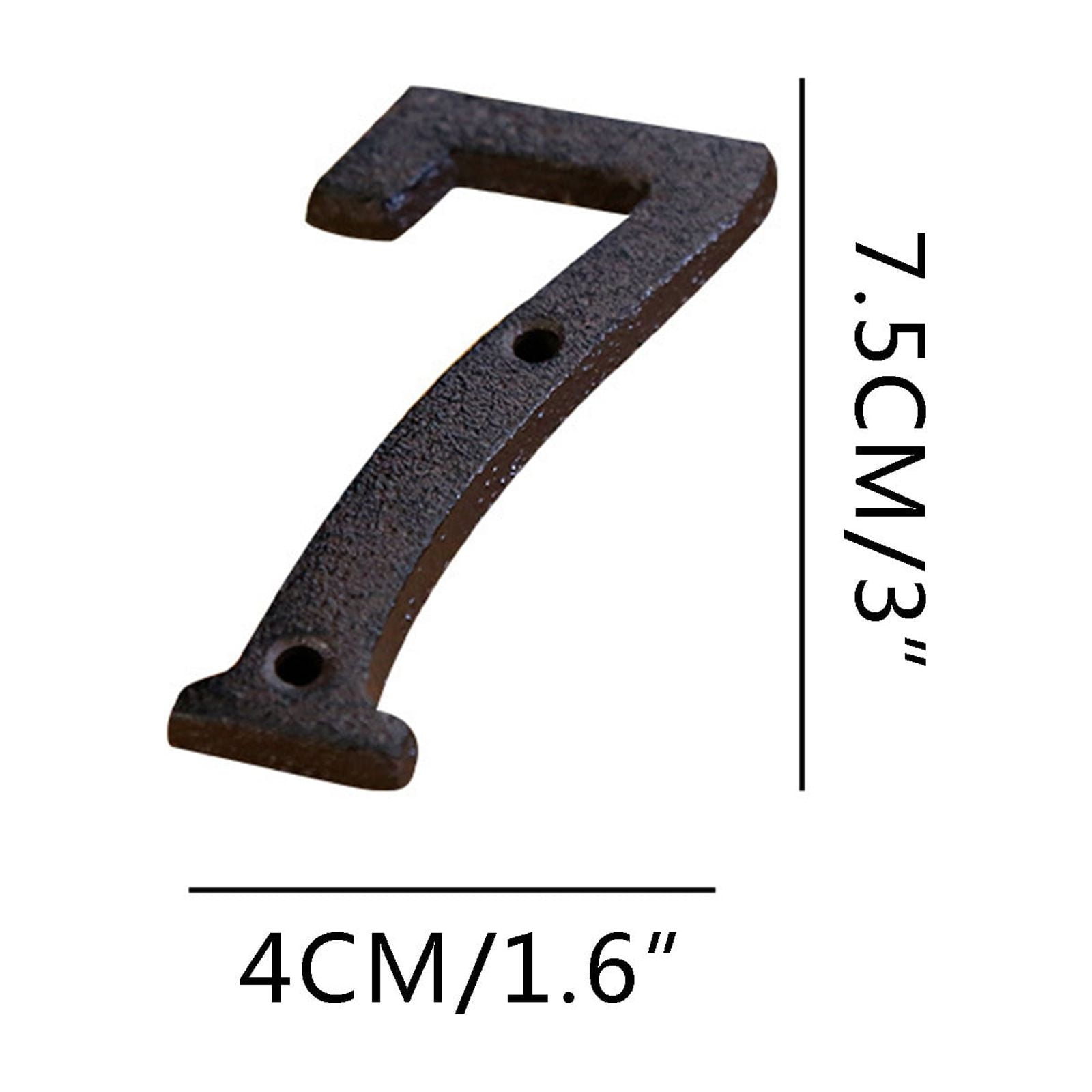 Darzheoy 3 inch Iron House Number, Iron Black House Numbers for Outside, Metal Mailbox Numbers for Outside, Home Address Numbers for House, Matching Screws H - Image 2