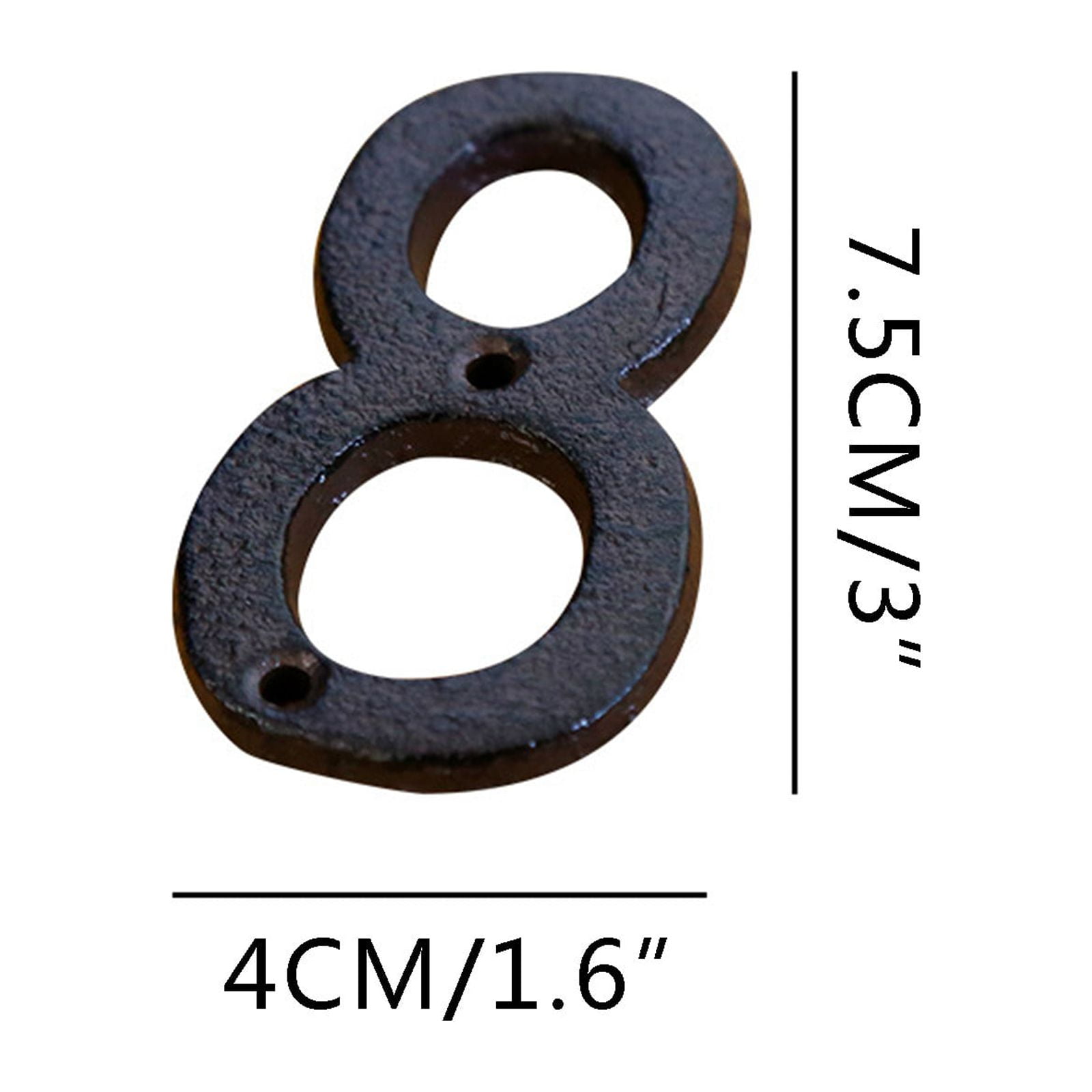 Darzheoy 3 inch Iron House Number, Iron Black House Numbers for Outside, Metal Mailbox Numbers for Outside, Home Address Numbers for House, Matching Screws I - Image 2