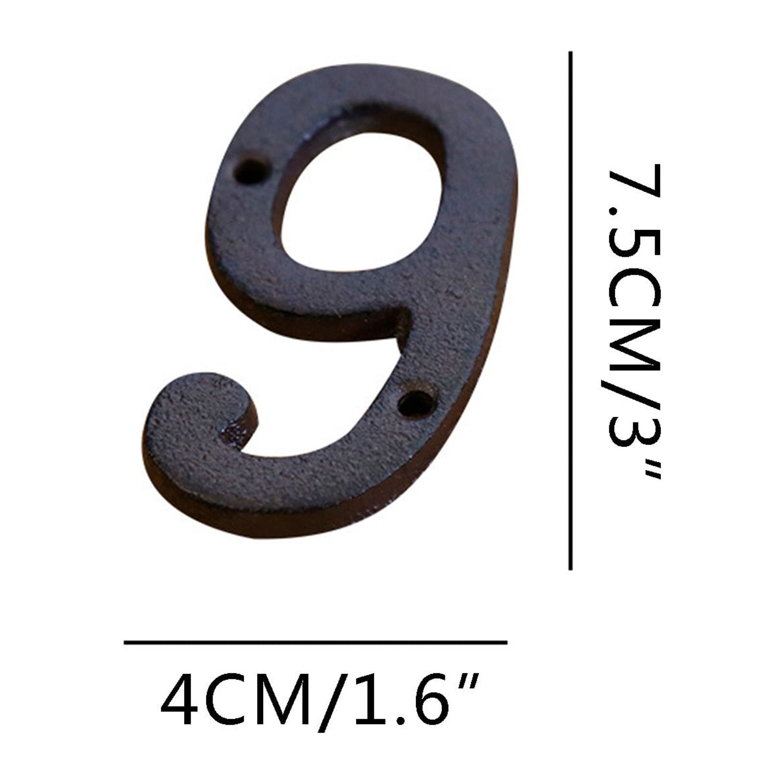 Darzheoy 3 inch Iron House Number, Iron Black House Numbers for Outside, Metal Mailbox Numbers for Outside, Home Address Numbers for House, Matching Screws J - Image 2