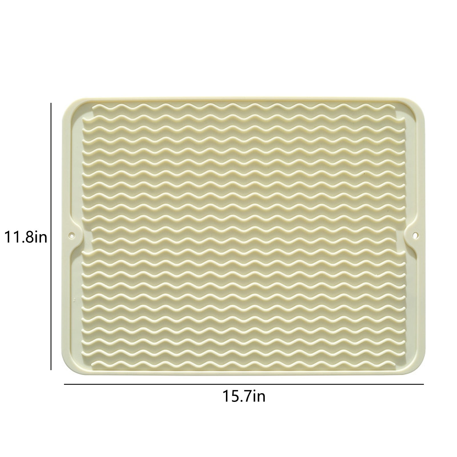 Chmadoxn Dish Drying Mat,Large Dish Drying Mats, Non-Slip Mat Easy Clean Drying Mat Large Heat Dish Drainer Mat for Kitchen Counter Sink Refrigerator or Drawer Easy to Clean 11.8×15.7 in Gray - Image 3