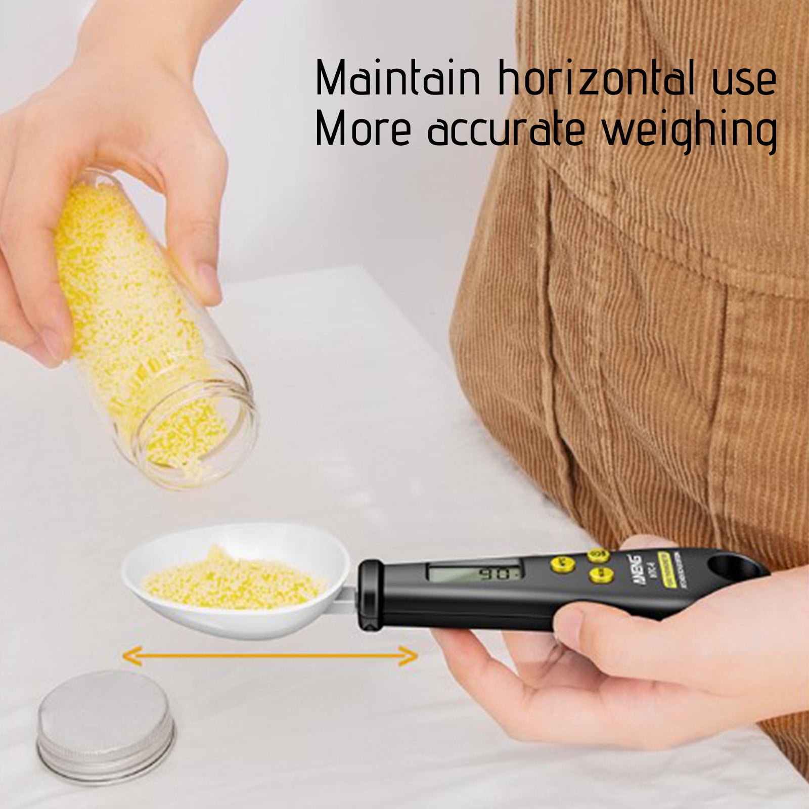 Chmadoxn Kitchen Scale Spoon Gram Measuring Spoon, 500g/0.1g Cute Digital Weight Scale Spoon Milligram Measuring Scoop Grams Electronic Measuring Cup for Portioning Tea, Flour, Spices As Show B - Image 7