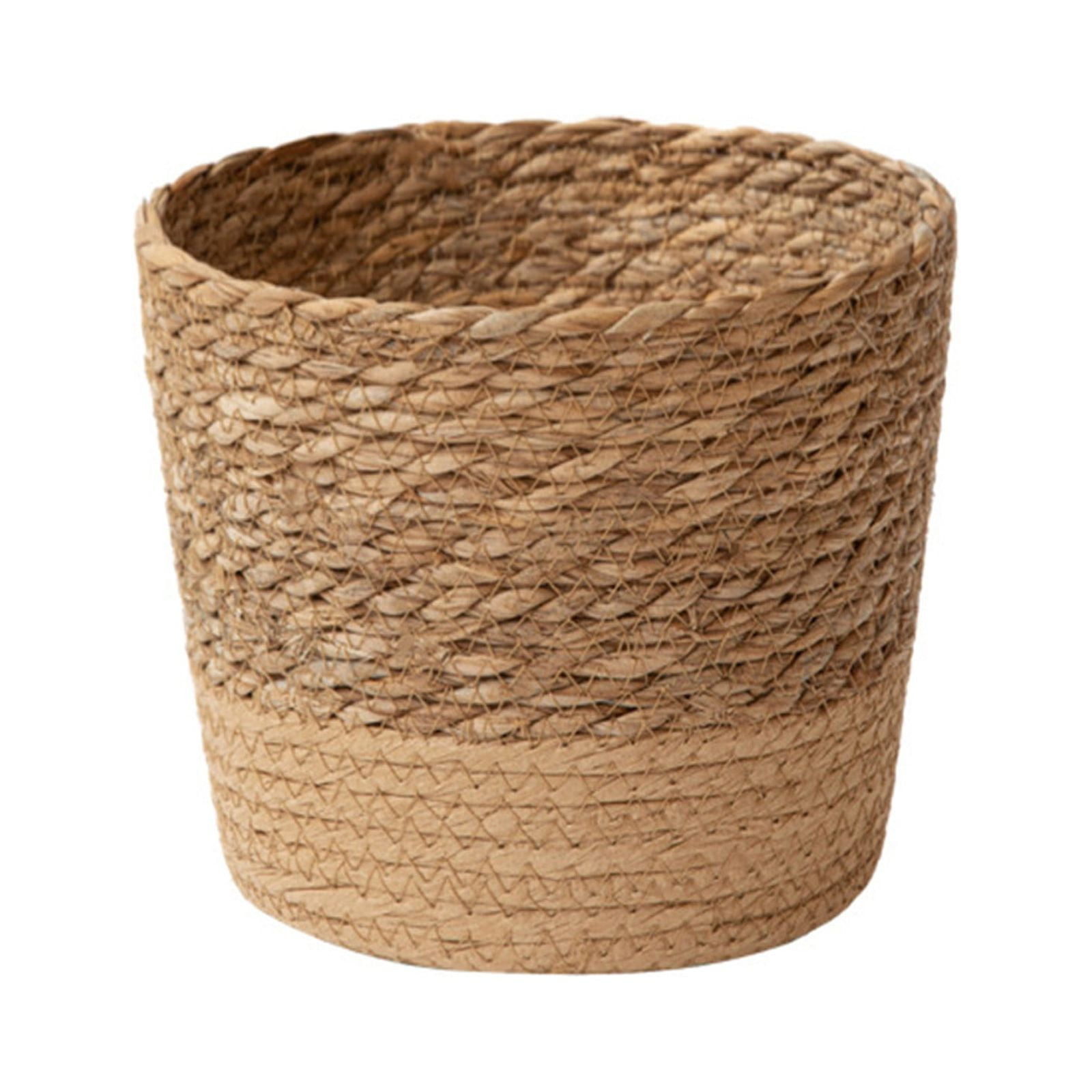 Darzheoy Woven Seagrass Plant Basket, Flower Pots Home Boho Decor, Storage Picnic Grocery Straw Bag for Plant Artificial Tree - 5.5