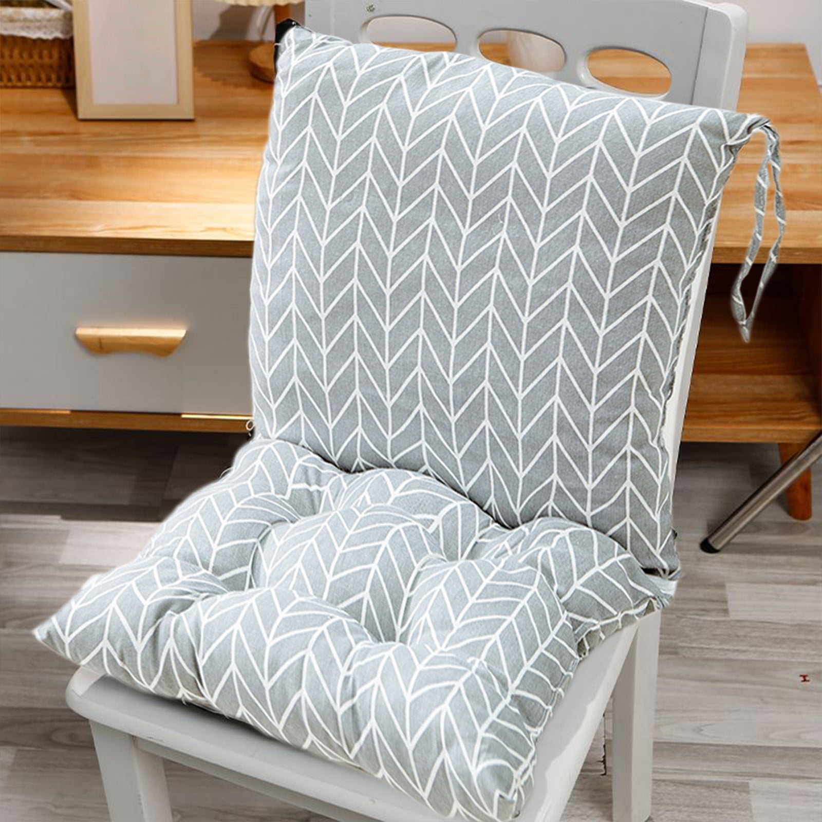 Chmadoxn 31.5 x 15.7 inches Outdoor High Back Chair Cushions Rocking Chair Cushions Replacement 31.5×15.7 in Gray - Image 2