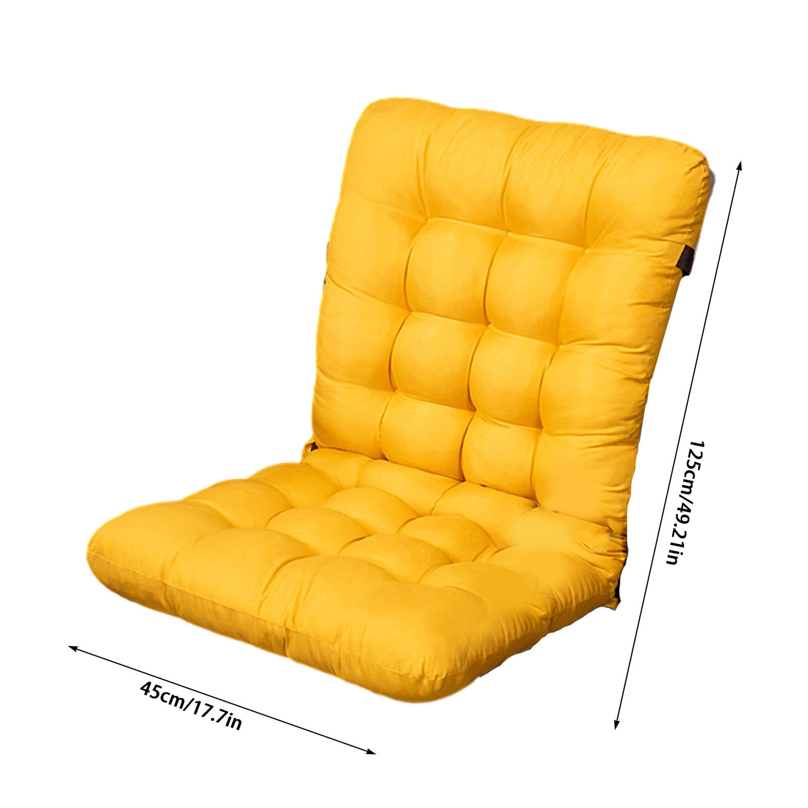 Chmadoxn 31.5 x 15.7 inches Outdoor High Back Chair Cushions Rocking Chair Cushions Replacement 49.2×17.7 in Yellow - Image 3