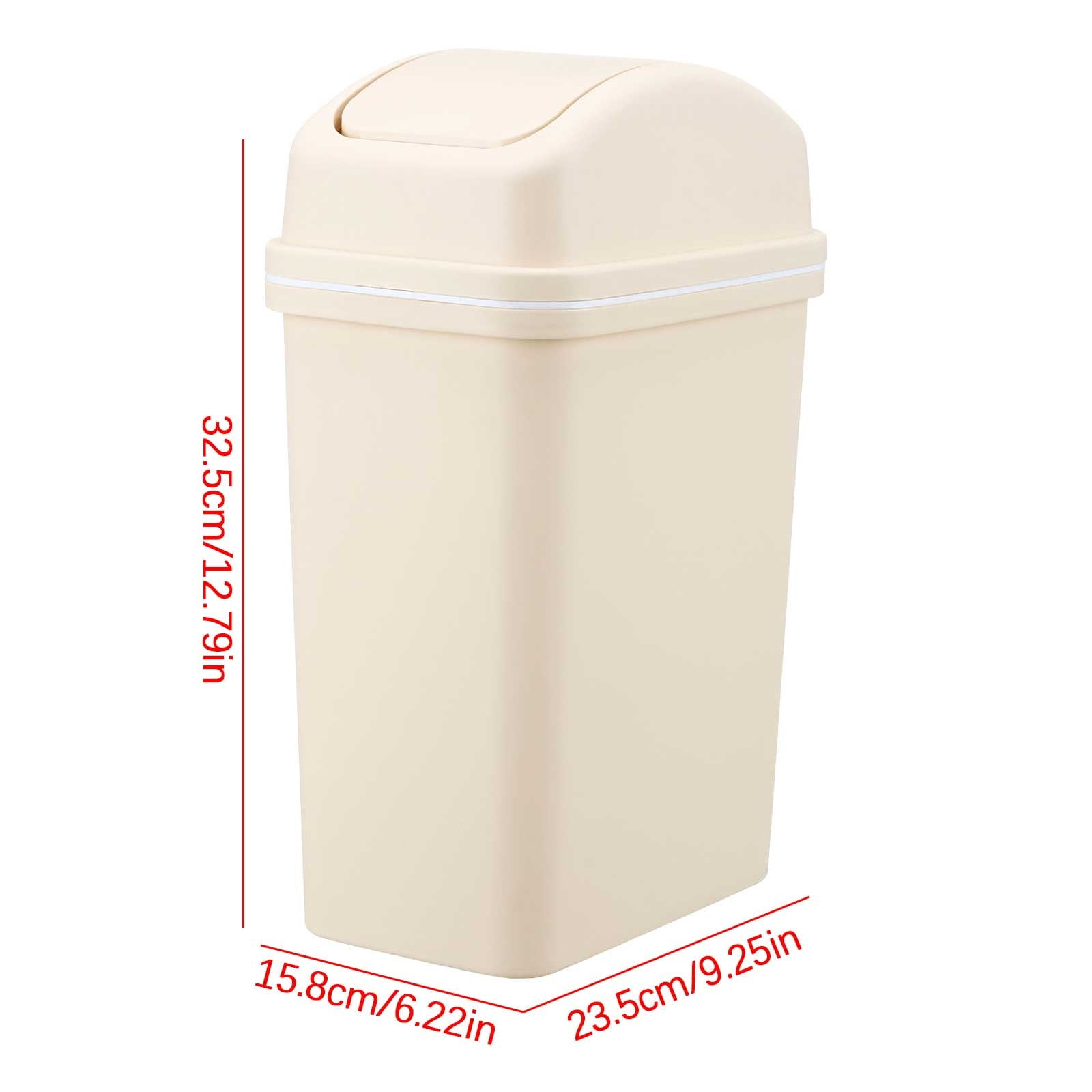 Chmadoxn Kitchen Trash Can 6 L with Lid, Plastic Tall Garbage Can Outdoor and Indoor, Large Recycle Bin and Waste Basket for Home, Office, Garage, Patio, Restaurant 6.22×9.25×12.8 in C - Image 2