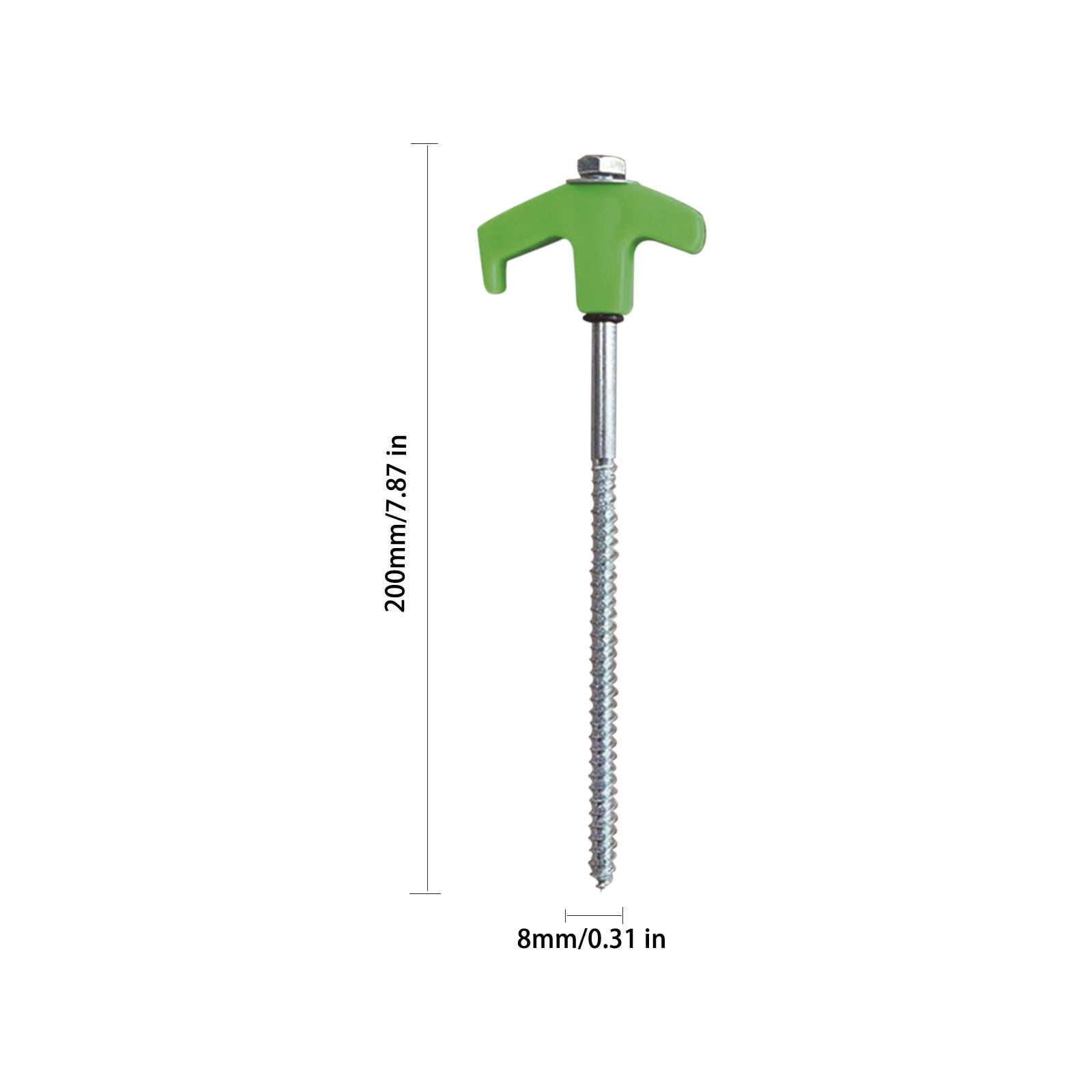 Chmadoxn Tent Stakes Heavy Duty, 8 Inch Screw in Tent Stakes, Ground Anchors Screw in, Tent Pegs Camping Stakes, Metal Threaded Tent Spikes 4 pc Black - Image 5