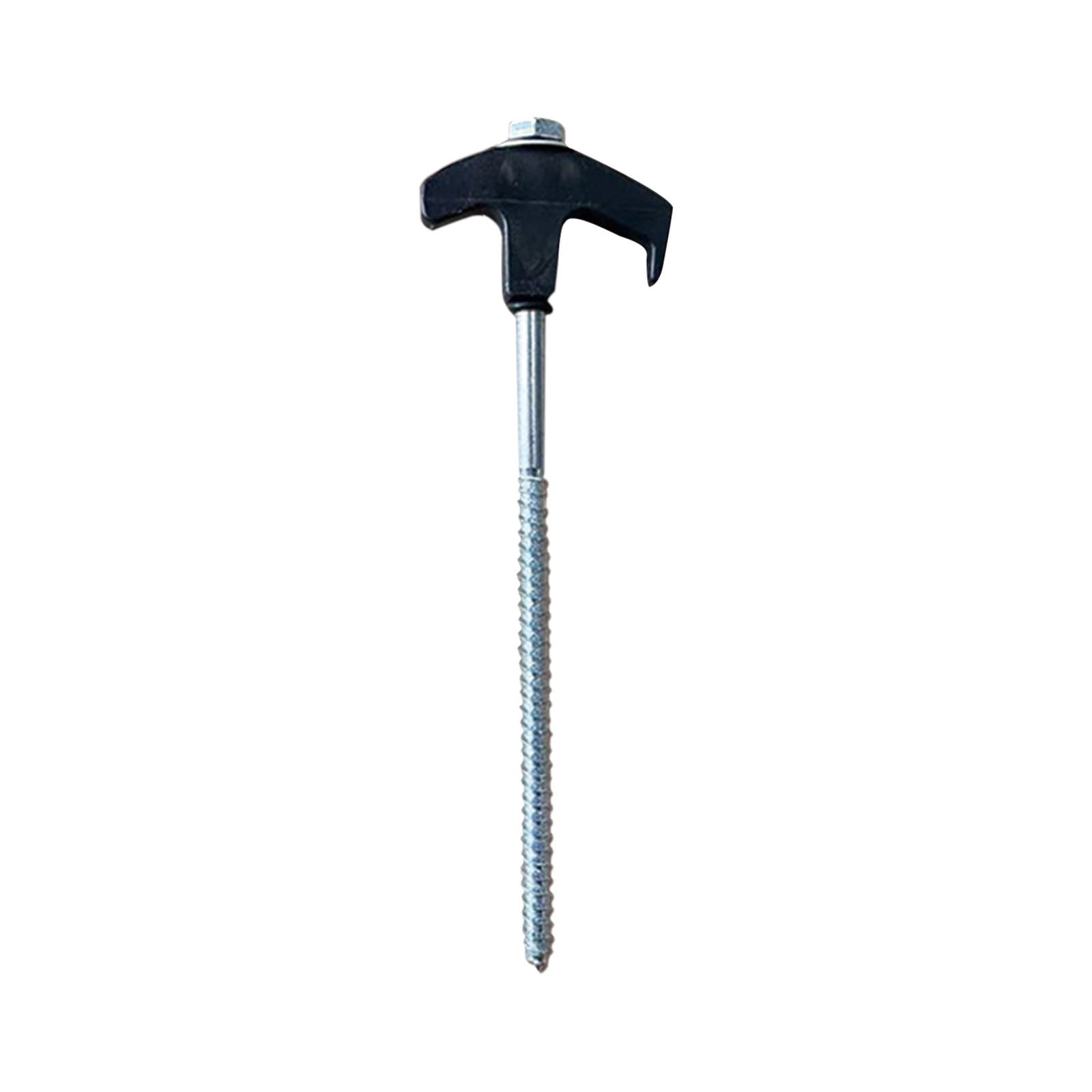 Chmadoxn Tent Stakes Heavy Duty, 8 Inch Screw in Tent Stakes, Ground Anchors Screw in, Tent Pegs Camping Stakes, Metal Threaded Tent Spikes 12 pc Black - Image 1