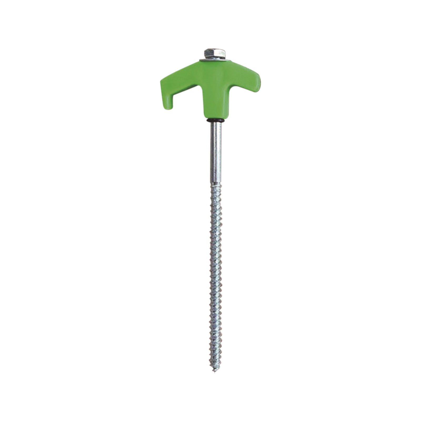 Chmadoxn Tent Stakes Heavy Duty, 8 Inch Screw in Tent Stakes, Ground Anchors Screw in, Tent Pegs Camping Stakes, Metal Threaded Tent Spikes 12 pc Green - Image 1