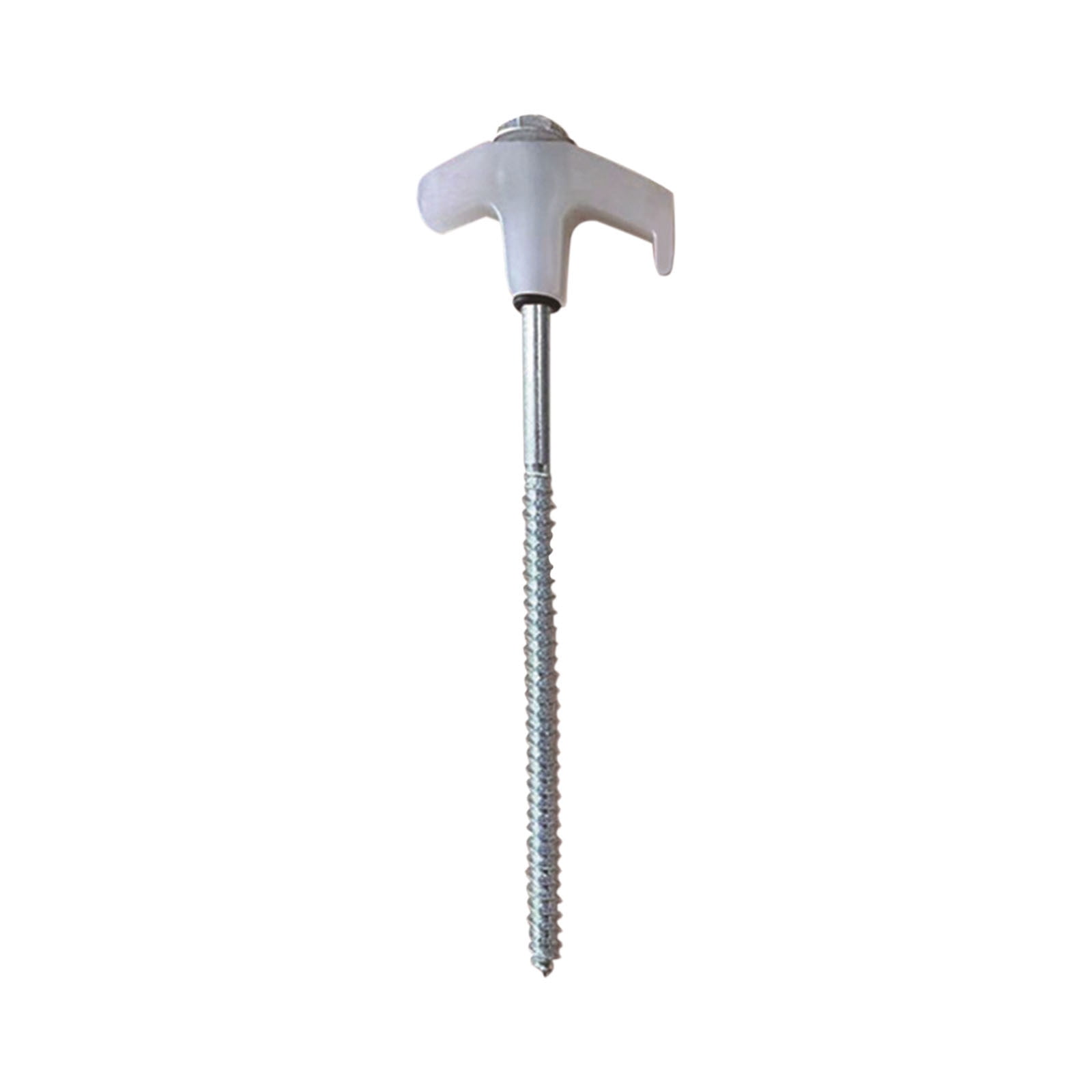 Chmadoxn Tent Stakes Heavy Duty, 8 Inch Screw in Tent Stakes, Ground Anchors Screw in, Tent Pegs Camping Stakes, Metal Threaded Tent Spikes 12 pc White - Image 1