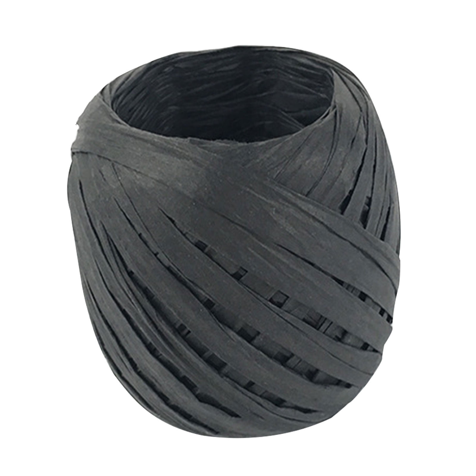 Darzheoy Raffia Ribbon, 787 inches Raffia Ribbon for Gift Wrapping, Raffia Yarn for Crocheting, Raffia Paper Ribbons for Craft, Packing Paper Twine Ribbon 1/5 Inch Width Black - Image 1