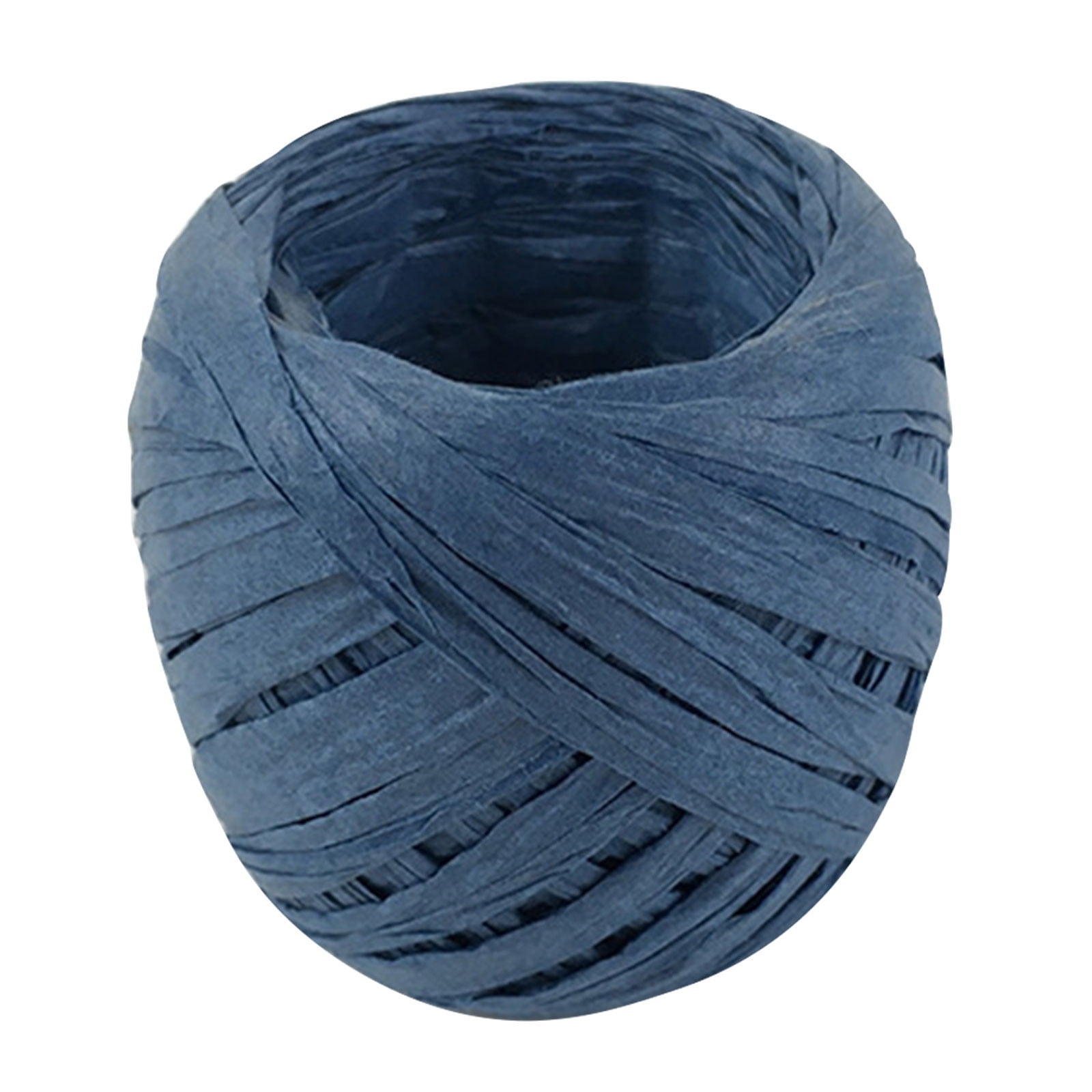 Darzheoy Raffia Ribbon, 787 inches Raffia Ribbon for Gift Wrapping, Raffia Yarn for Crocheting, Raffia Paper Ribbons for Craft, Packing Paper Twine Ribbon 1/5 Inch Width Dark Blue - Image 1