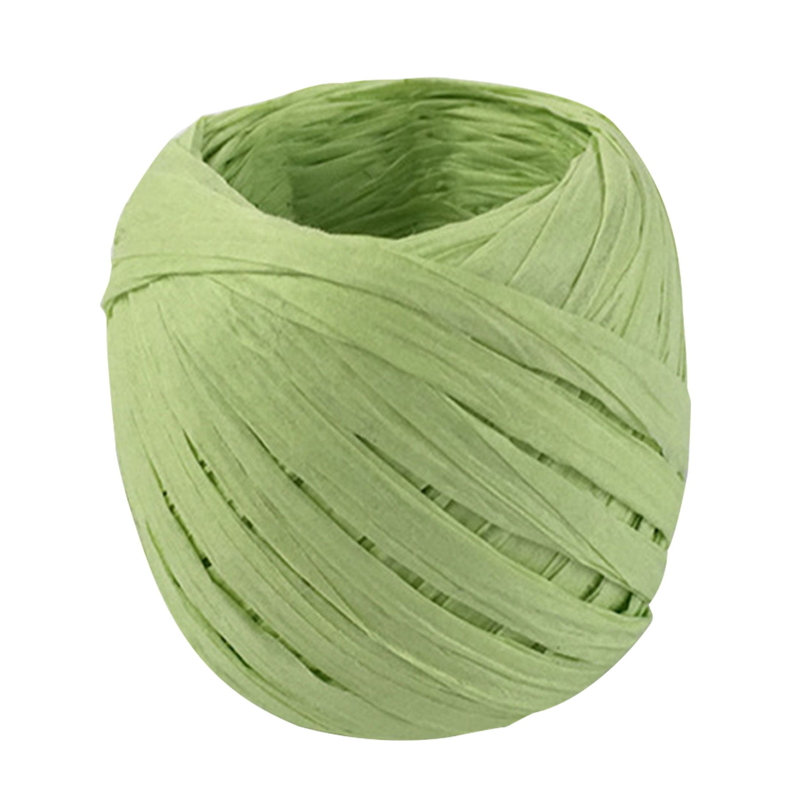 Darzheoy Raffia Ribbon, 787 inches Raffia Ribbon for Gift Wrapping, Raffia Yarn for Crocheting, Raffia Paper Ribbons for Craft, Packing Paper Twine Ribbon 1/5 Inch Width Green - Image 1