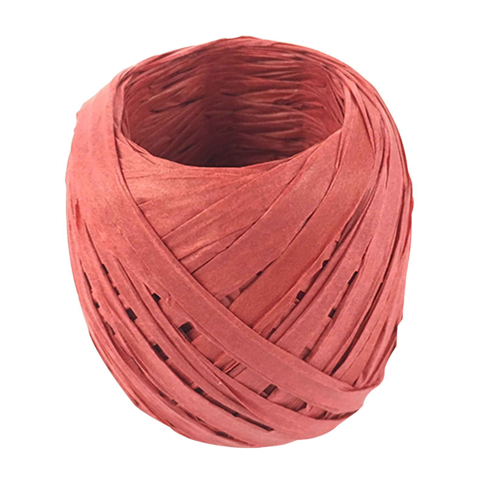 Darzheoy Raffia Ribbon, 787 inches Raffia Ribbon for Gift Wrapping, Raffia Yarn for Crocheting, Raffia Paper Ribbons for Craft, Packing Paper Twine Ribbon 1/5 Inch Width Red - Image 1