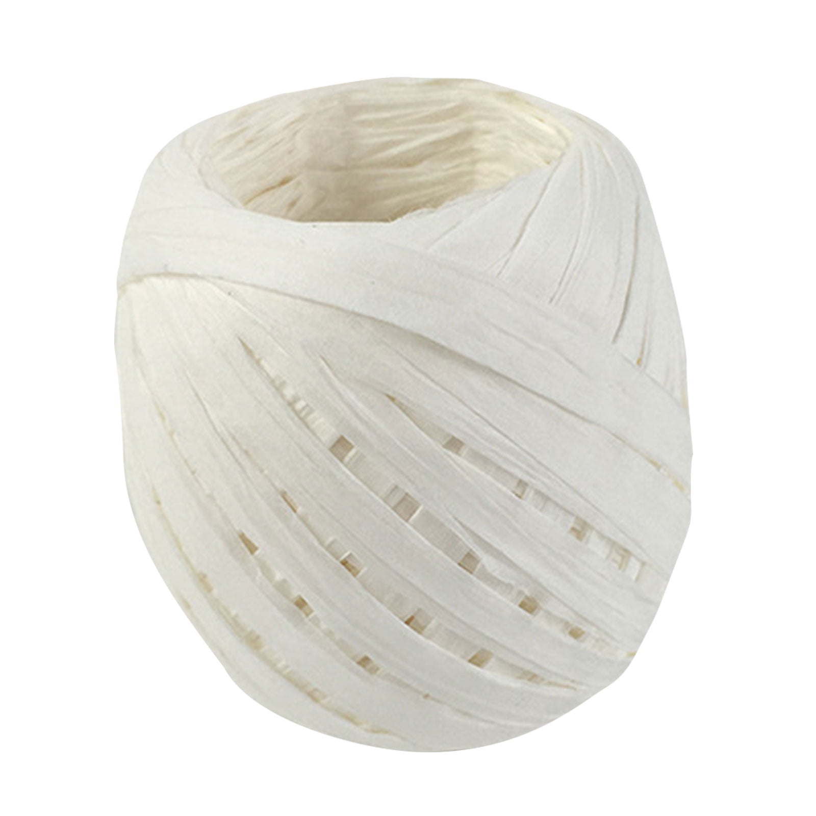 Darzheoy Raffia Ribbon, 787 inches Raffia Ribbon for Gift Wrapping, Raffia Yarn for Crocheting, Raffia Paper Ribbons for Craft, Packing Paper Twine Ribbon 1/5 Inch Width White - Image 1