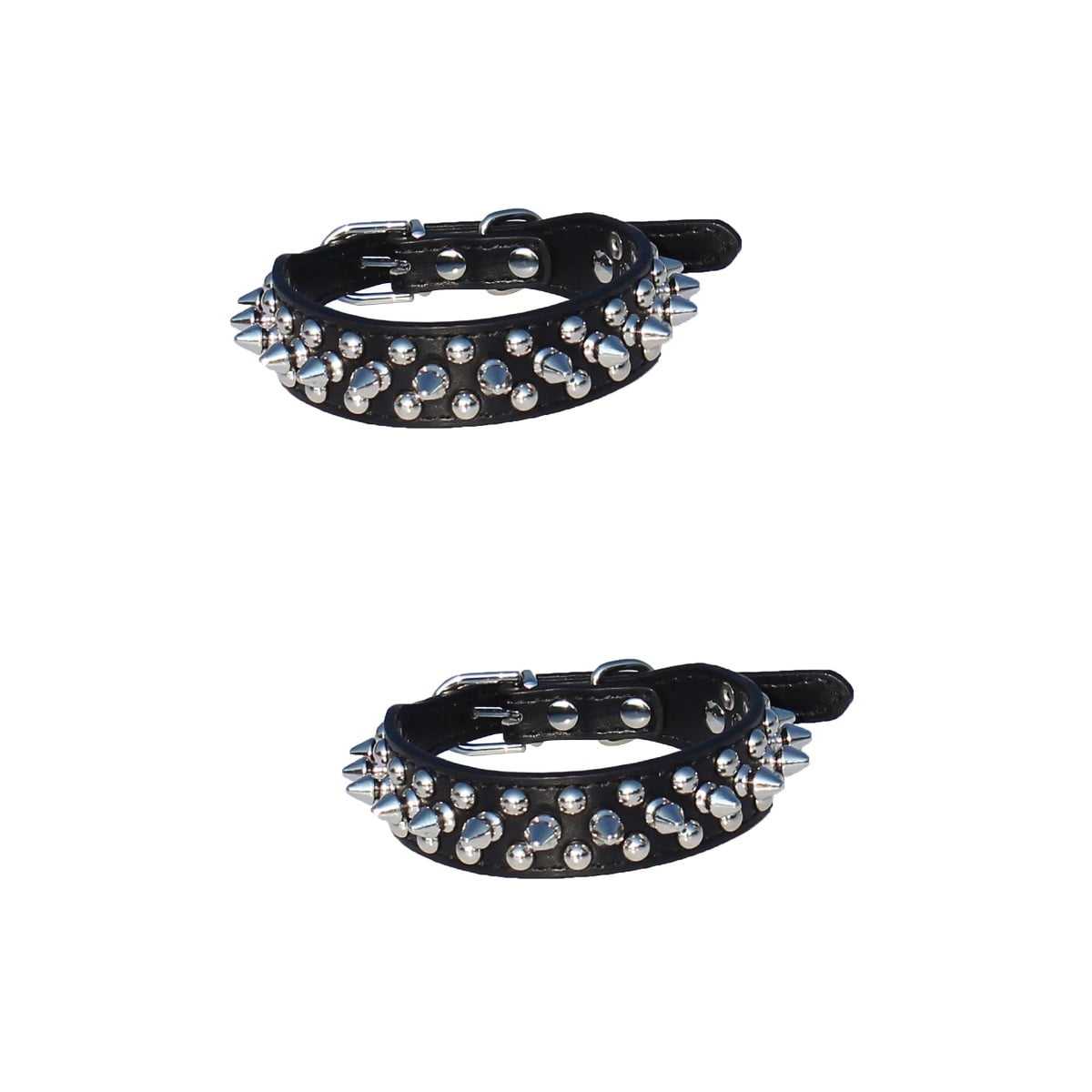 2 PCS Dog Chain Collars Small+dog+collar Choke for Dogs Tiny French Bulldog Spiky Adjustable Pet - Image 1