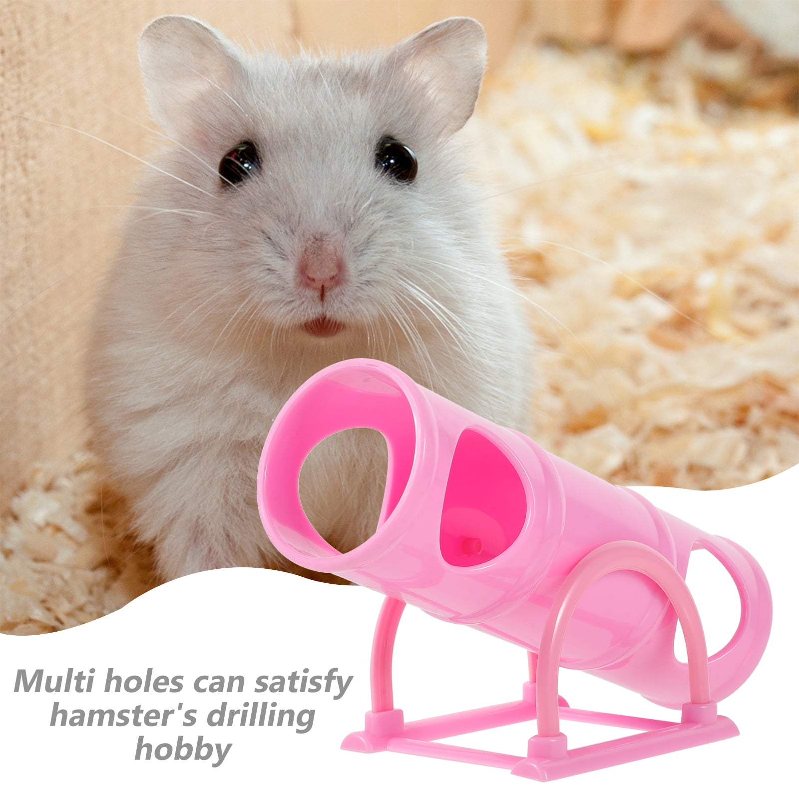 Pink Guinea Pig Toys Hamster Seesaw Pets Tunnel Small Animals - Image 6