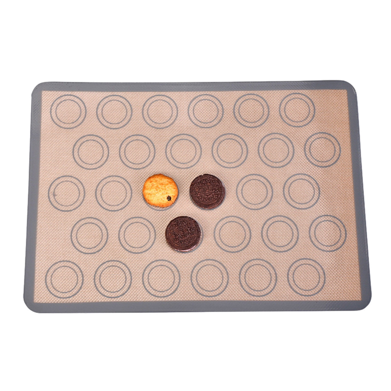 Chmadoxn Baking Mats Cookies Sheet, Non-Stick Mats for Baking, Easy Clean & Reusable Oven Baking Sheet for Making Macaroons, Cookies 16.5×11.6 in Gray - Image 1