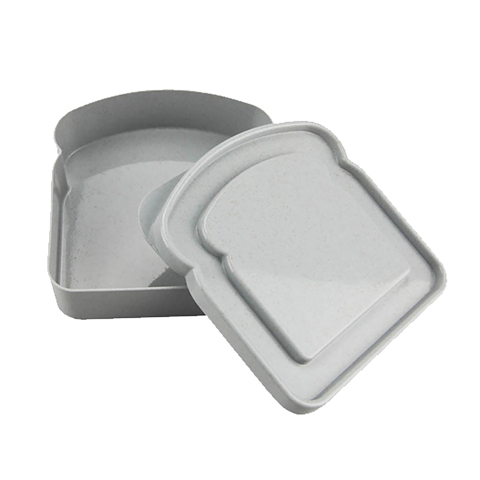 Darzheoy Sandwich Containers, Reusable Sandwich Box Container, Sandwich Holder Bread Container for Adults, BPA Free, Microwave & Dishwasher Safe, Office, Camping Gray - Image 1