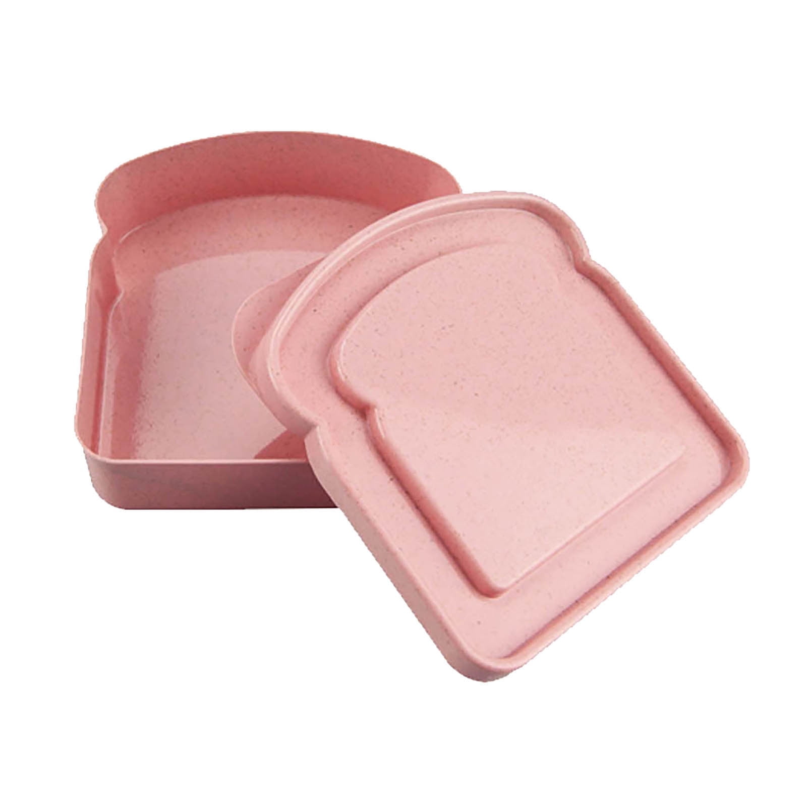 Darzheoy Sandwich Containers, Reusable Sandwich Box Container, Sandwich Holder Bread Container for Adults, BPA Free, Microwave & Dishwasher Safe, Office, Camping Pink - Image 1