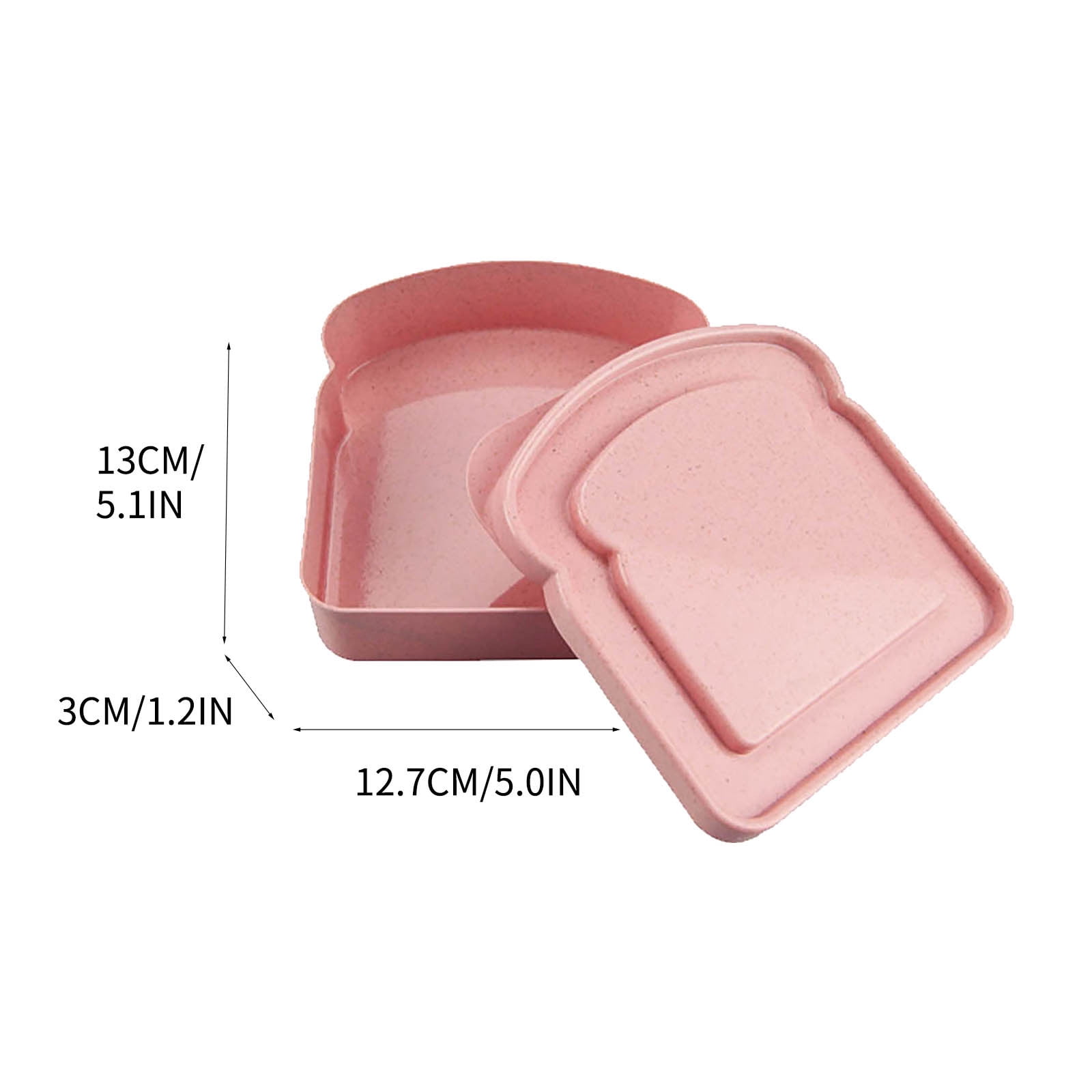 Darzheoy Sandwich Containers, Reusable Sandwich Box Container, Sandwich Holder Bread Container for Adults, BPA Free, Microwave & Dishwasher Safe, Office, Camping Pink - Image 3