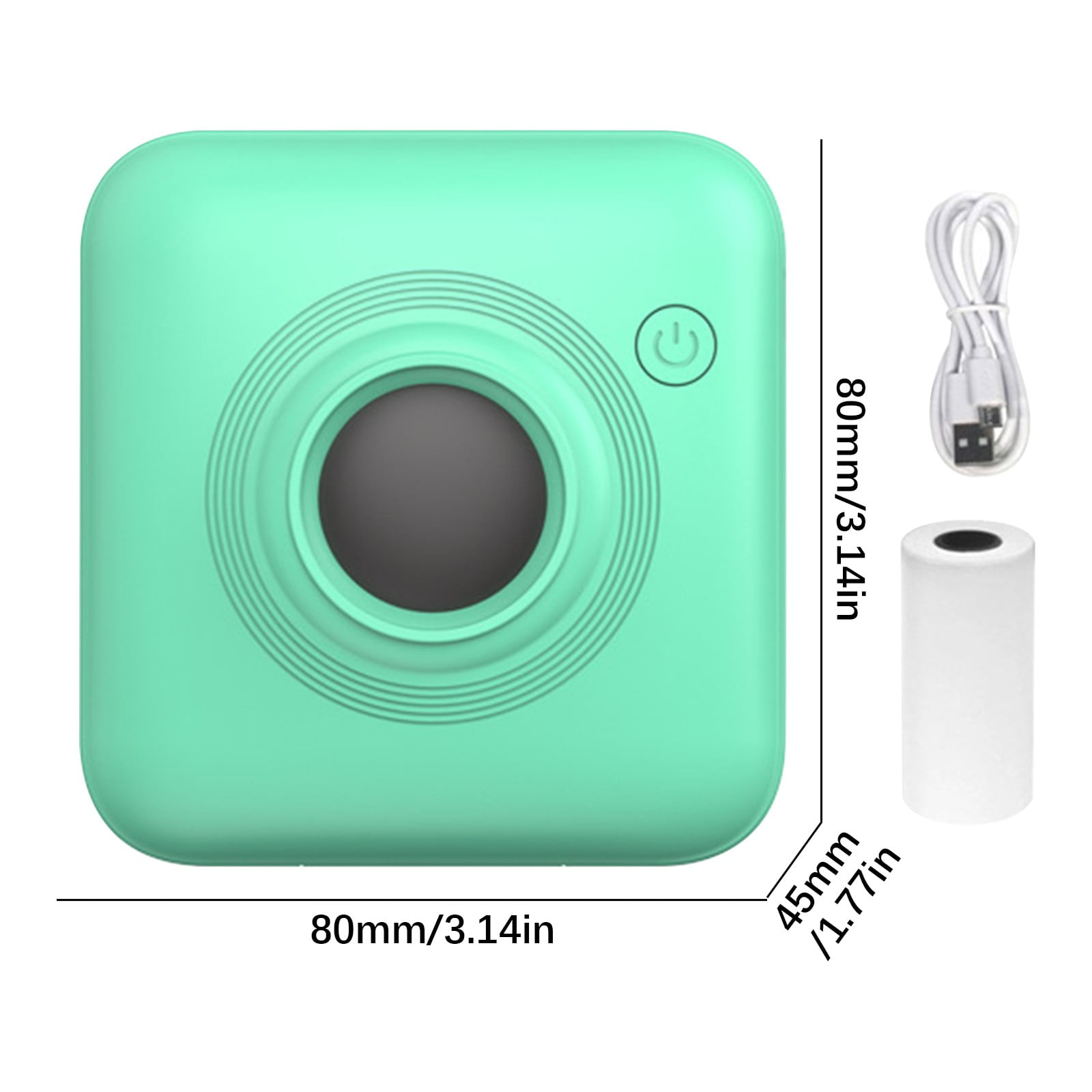 Back to School Chmadoxn Thermal Portable Bluetooth Printers, High Resolution Instant Photo Printer, Mini Wireless Thermal Image Photo Printers for Android IOS Mobile Phone Mini Green - Image 2