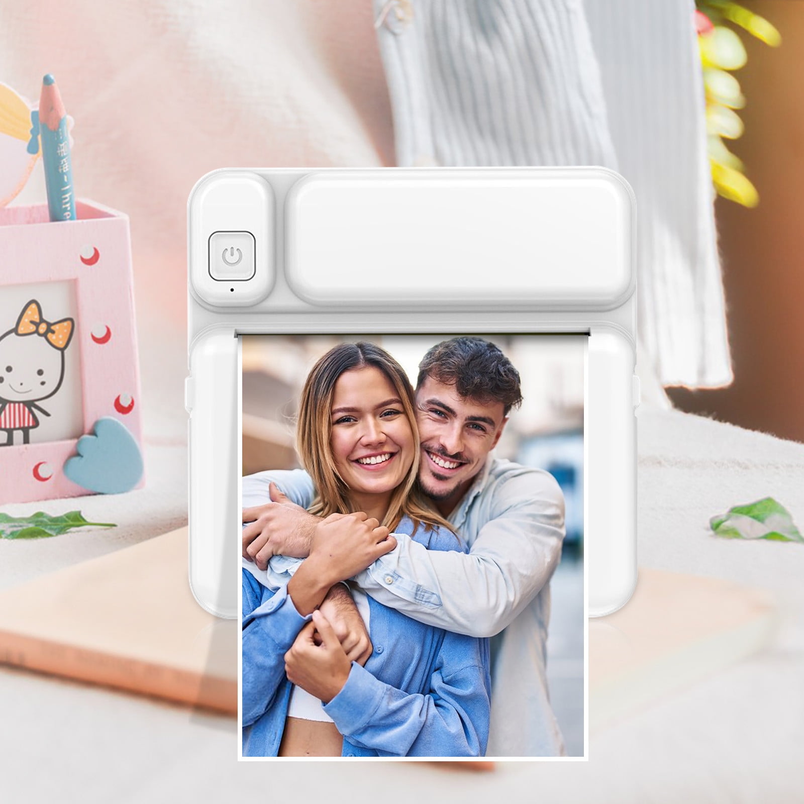 Back to School Chmadoxn Thermal Portable Bluetooth Printers, High Resolution Instant Photo Printer, Mini Wireless Thermal Image Photo Printers for Android IOS Mobile Phone 3.1×1.5×3.1 in Pink - Image 4