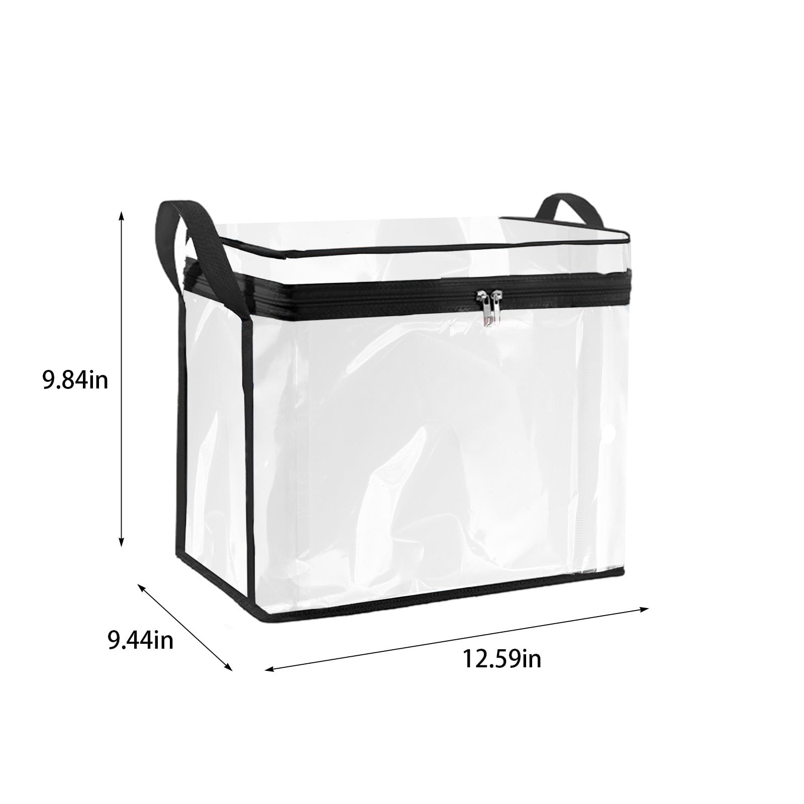 Kdkad Clear Notebook Storage Organizer Box, Plastic Stackable Notebook Display Case, Storage Showcase for Toy Dolls, Notebooks, Handbags, Shoes Organizing 9.8×9.4×12.6 in Clear - Image 3