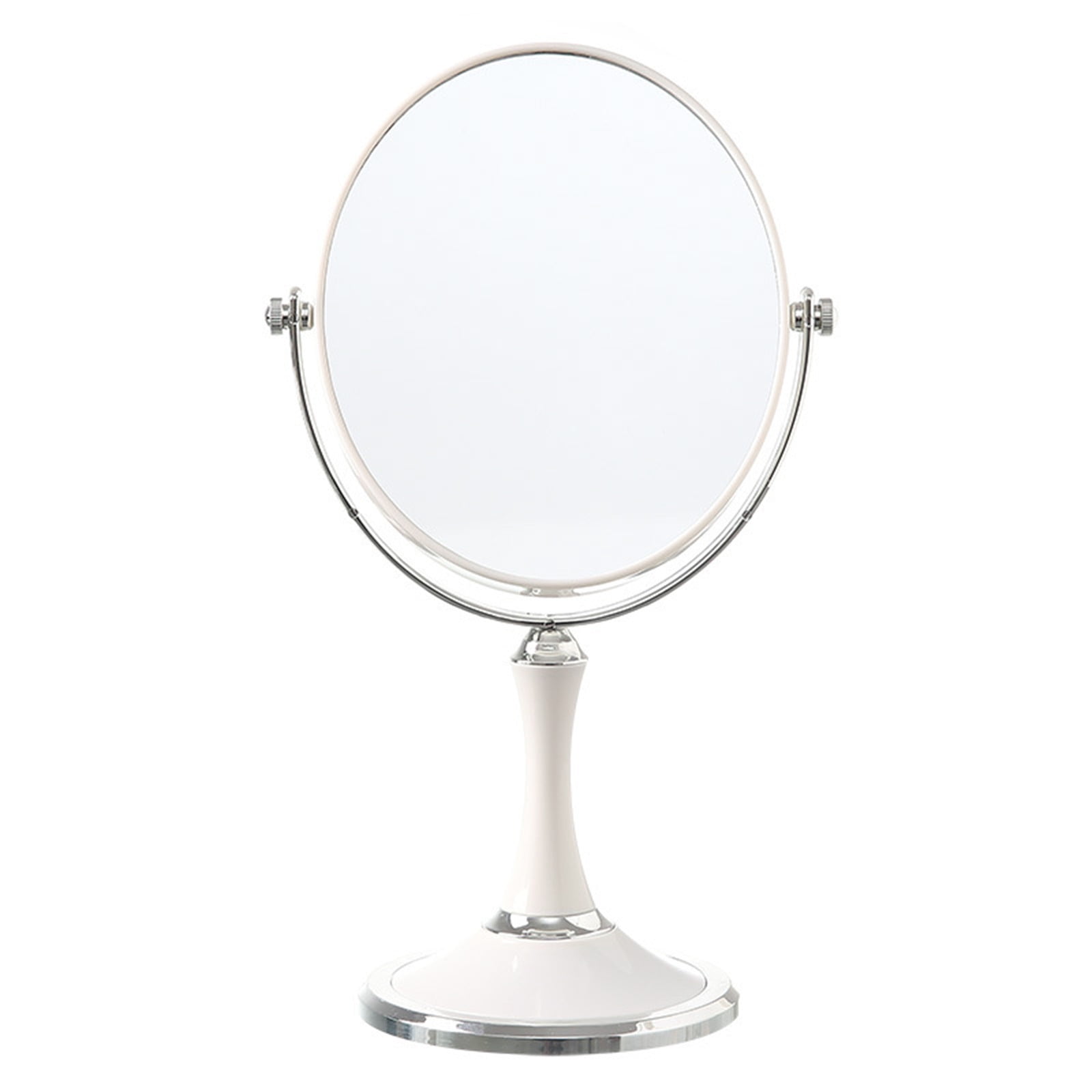 Back to School Chmadoxn Magnifying Makeup Mirror Double Sided Tabletop Mirror with 3 Magnification, Magnified Desk Mirror for Makeup, Cosmetic Vanity Mirror with Stand and 360° Rotation 5.5×11.4 in White - Image 1