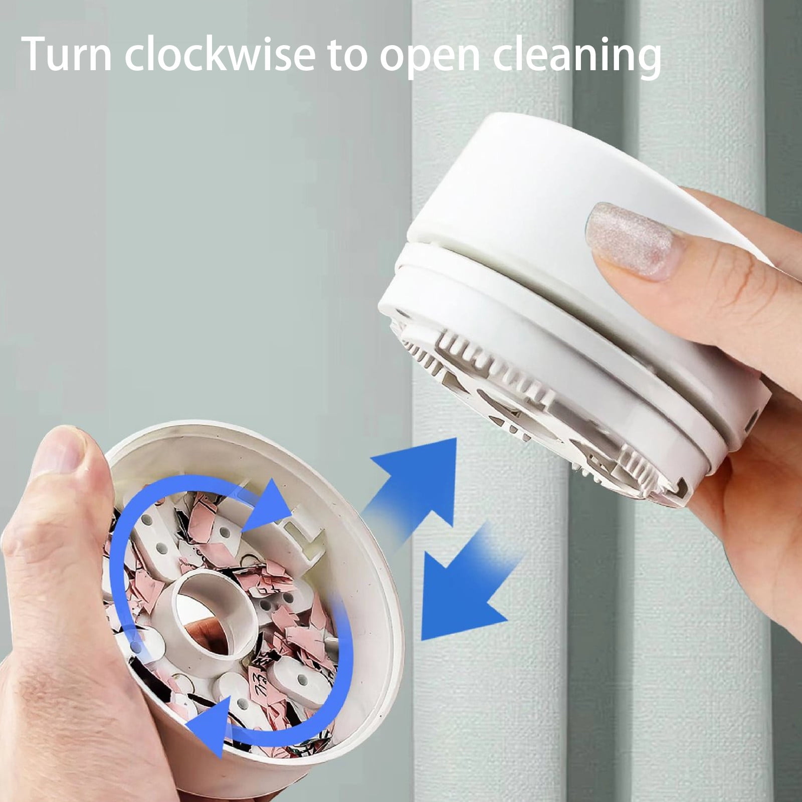 Back to School Chmadoxn Desk Vacuum Cleaner, 360 Degree Rotating Design, Mini Table Vacuum Improved Details USB Cordless Vacuum, Sucks up Tiny Items Crumbs for Desktop Drawer Countertop 2.5×3.2 in White - Image 8