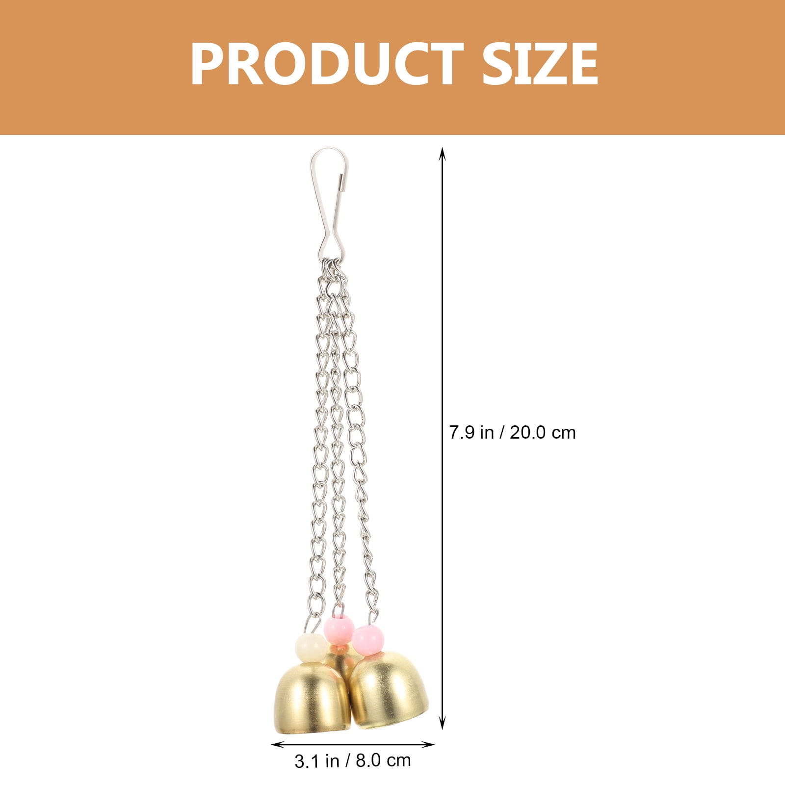 Rattle The Bell Parrot Toy for Large Birds - Stainless Steel Cage Decor for Parakeets, Cockatiels, and Small Tail Birds - Image 3