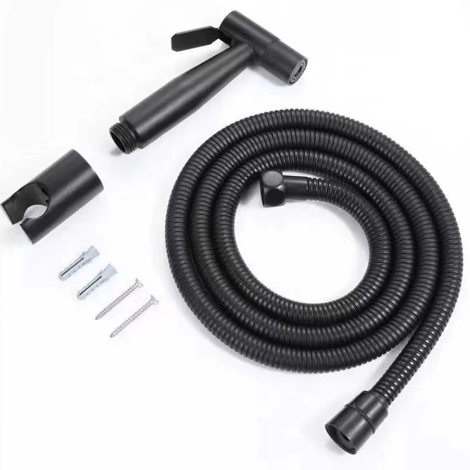 Kdkad Handheld Bidet Sprayer for Toilet, Premium Stainless Steel Bathroom Bidet Sprayer Set, Baby Cloth Diaper Sprayer with Superior Complete Bidet Spray Hoses Kit, Support Wall or Toilet Mount 4.7×2.3 in Black - Image 6