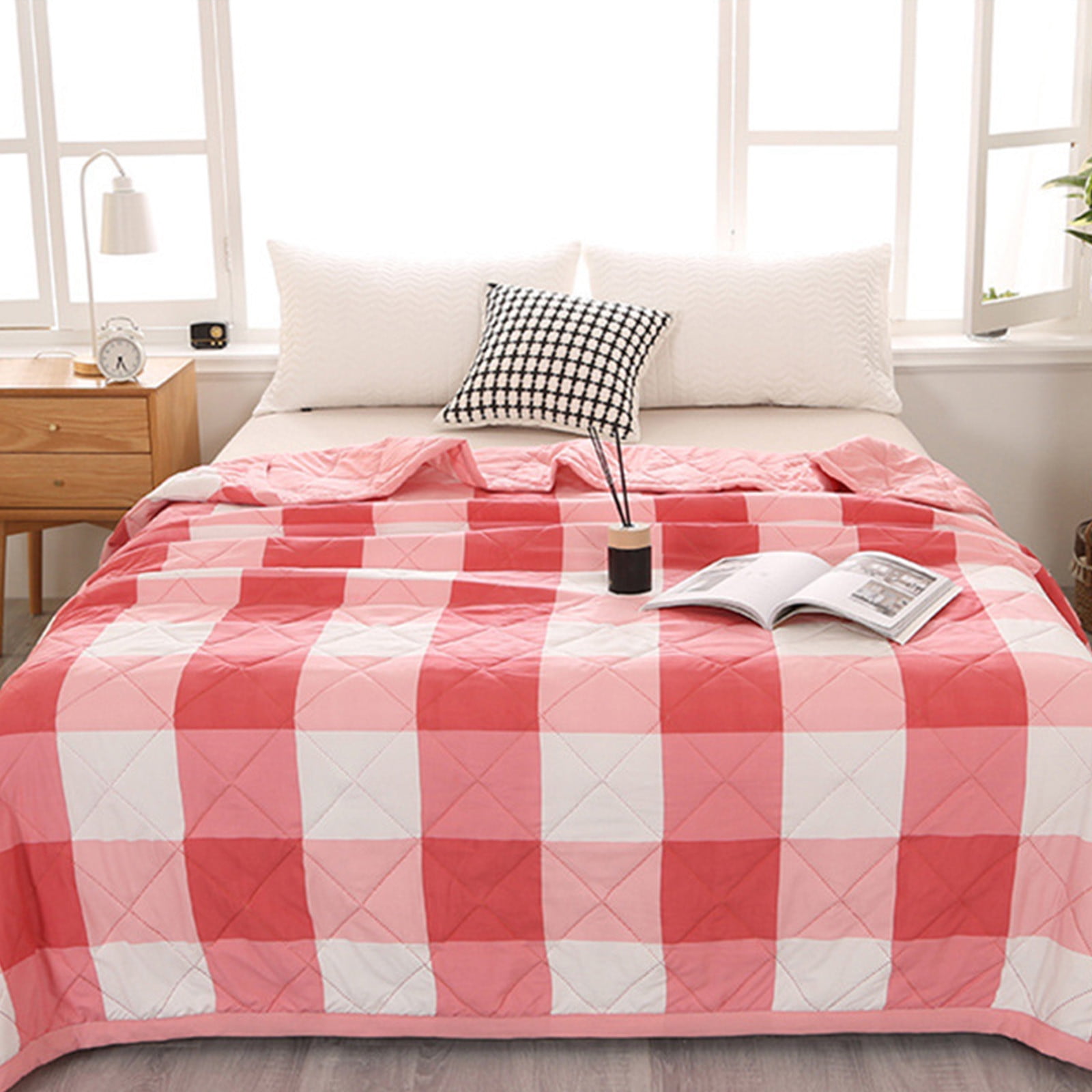 Kdkad Cooling Blankets,Cooling Throw Blanket for Hot Sleepers, Cooling Blankets Absorbs Body Heat to Keep Cool on Warm Night, Ultra-Cool Lightweight Blanket 200x150cm/78.74x59.05in Red - Image 4