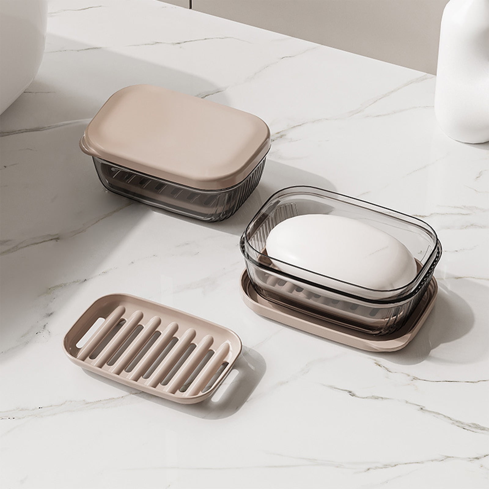 Kdkad Travel Soap Case, Leakproof Soap Container with Lid, Portable Bar Soap for Traveling Transparently Soap Dishes for Bathroom Shower Gym School Camping - Image 5
