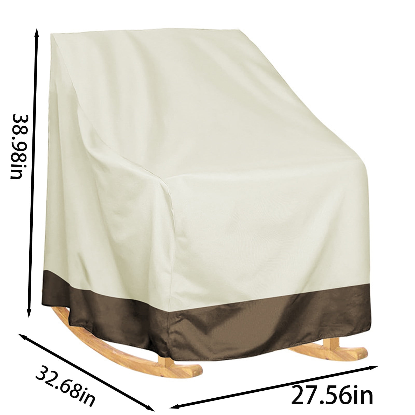 Kdkad Patio Benches Loveseat Covers, Heavy Duty Patio Deep Bench Loveseat Cover, Waterproof Outdoor Deep Sofa Cover, Lawn Patio Furniture Covers with Air Vent 39×32.7×27.6 in Beige - Image 3