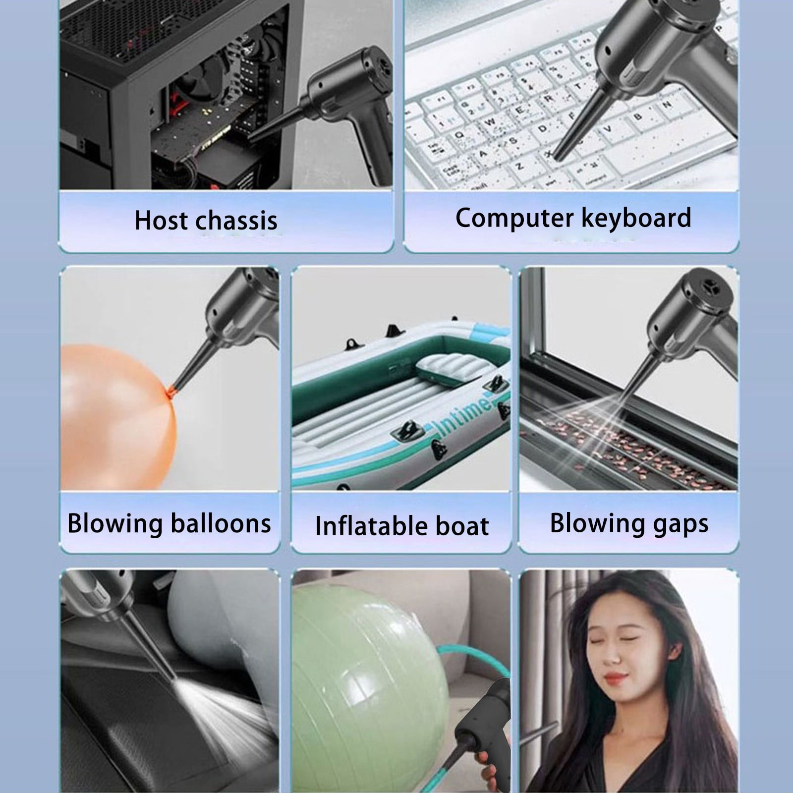 Kdkad Handheld Car Vacuum Cleaner, 120W Powerful Suction Small Car Vacuum Cleaner, Mini Dusts Buster with USB Portable Vacuum Cleaner(2 Filter) 6.1×6.4 in B - Image 5