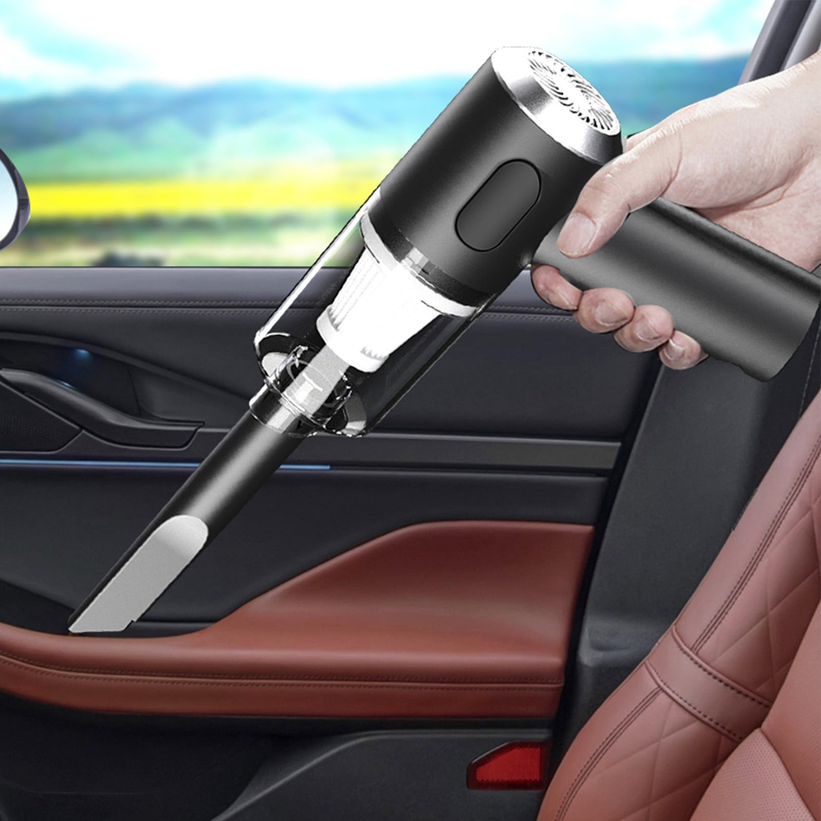 Kdkad Handheld Car Vacuum Cleaner, 120W Powerful Suction Small Car Vacuum Cleaner, Mini Dusts Buster with USB Portable Vacuum Cleaner(2 Filter) 6.1×6.4 in B - Image 8
