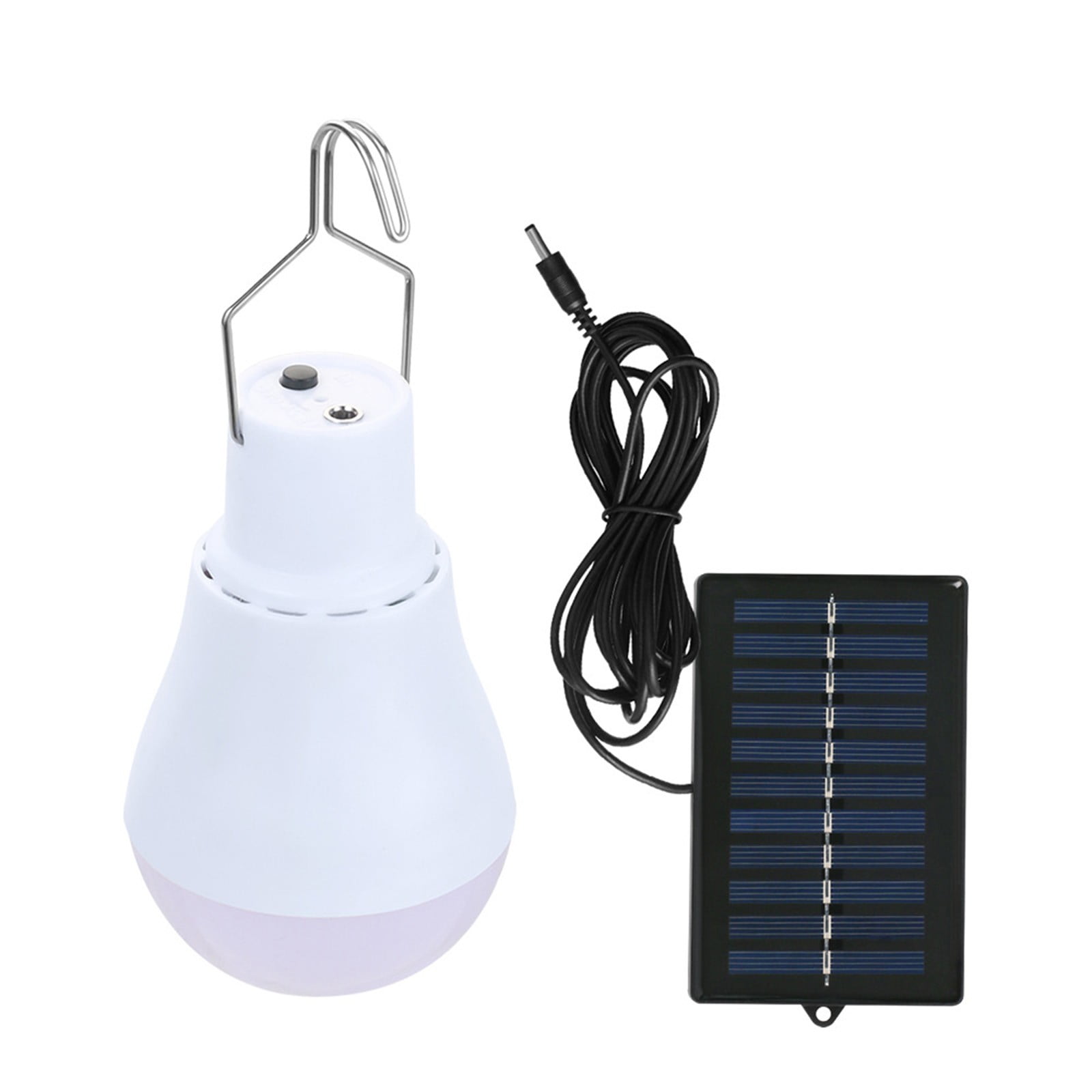 Kdkad Solar Lamp Portable LED Light Bulb, Solar Panel, Powered Rechargeable Lantern Lights Lamps for Pet House Shed Barn Indoor Outdoor Emergency Hiking Tent Reading CamNight Light - Image 1
