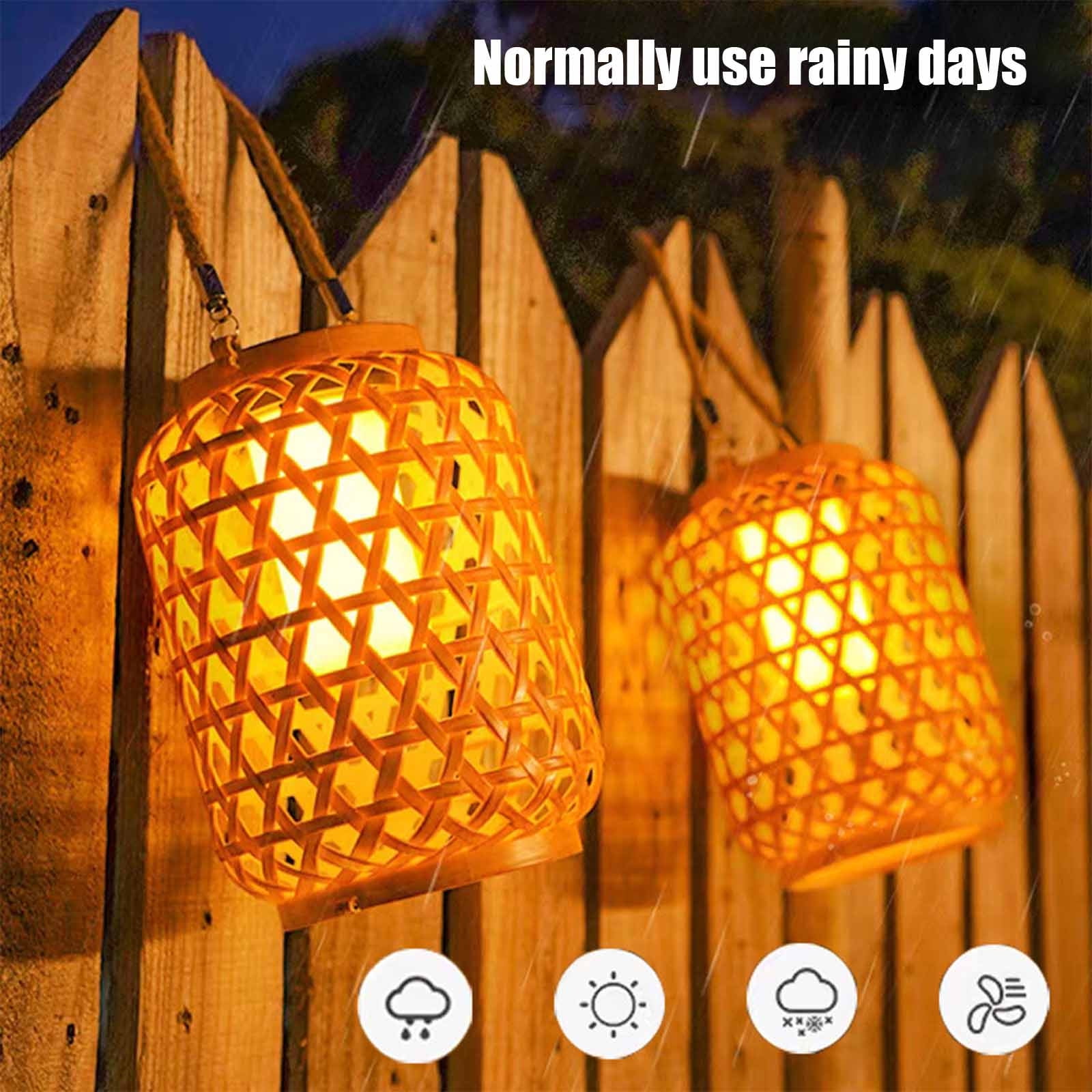 Kdkad Solar Lanterns Outdoor Hanging Lantern Lights, Hollowed-Out Metal Decor Lantern, LED Decorative Garden Light - Delicate Garden Decoration For Patio(1pack) - Image 6