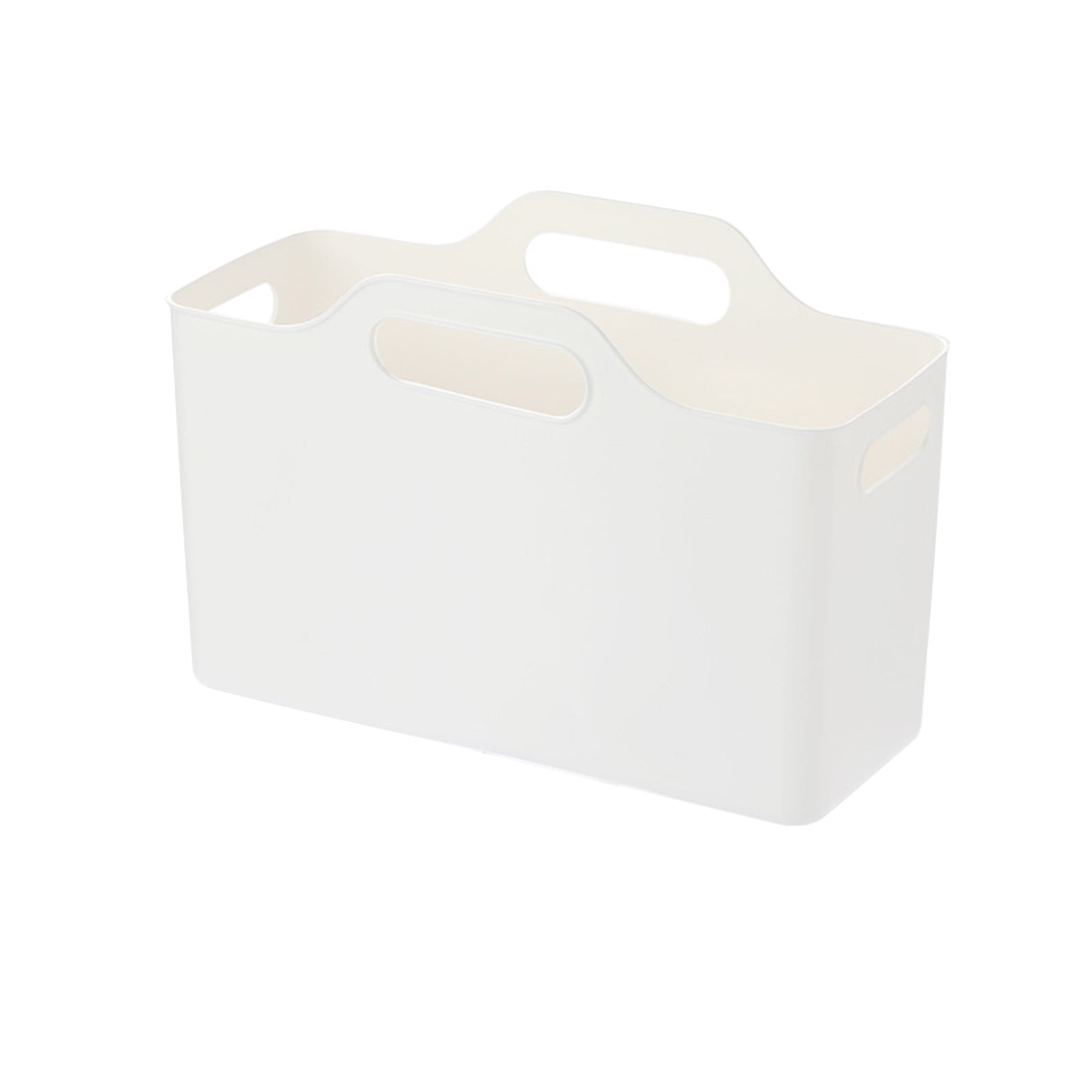 Kdkad White Plastic Storage Basket, Bins for Organization and Storage, Versatile Home Edit Containers,11 Inch Cube Storage Boxes for Office Kitchen Bathroom - Image 1
