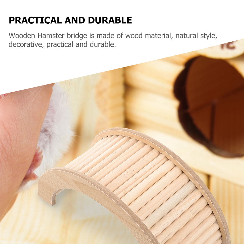 Wooden Hamster Toy Bridge and Ramp for Small Pets Bunny Climbing Tunnel Ladder Chinchilla Guinea Pig Accessories - Image 3
