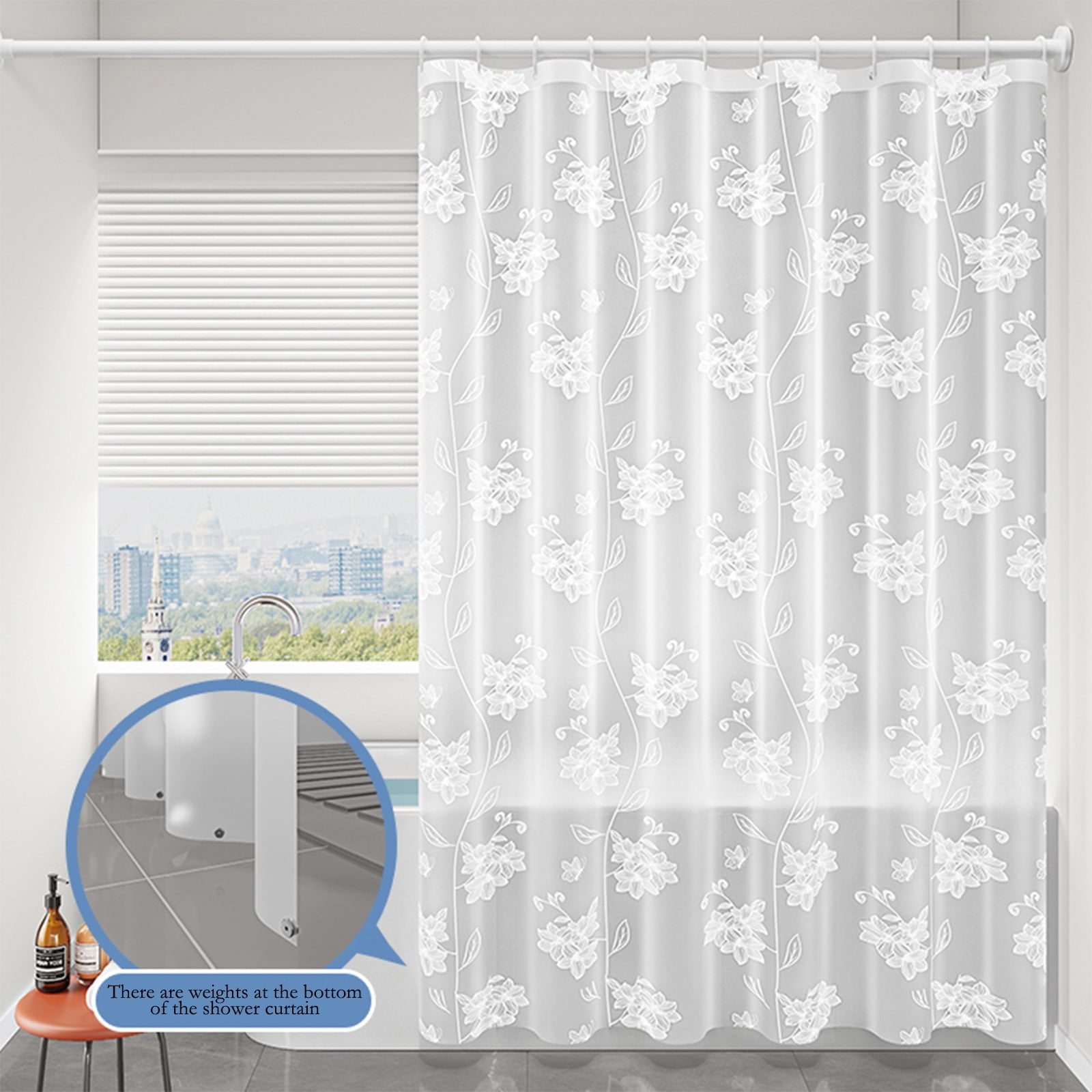Kdkad Shower Curtain, 31.5×71 Inch Shower Curtain Liner, Waterproof Plastic Shower Liner, Cute Lightweight Shower Curtain for Bathroom 40.2×70.9 in B - Image 7