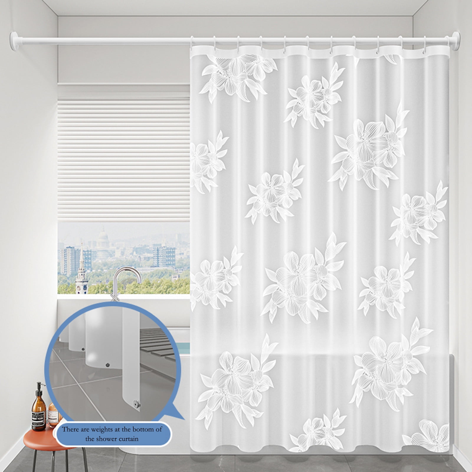 Kdkad Shower Curtain, 31.5×71 Inch Shower Curtain Liner, Waterproof Plastic Shower Liner, Cute Lightweight Shower Curtain for Bathroom 71×31.5 in B - Image 8