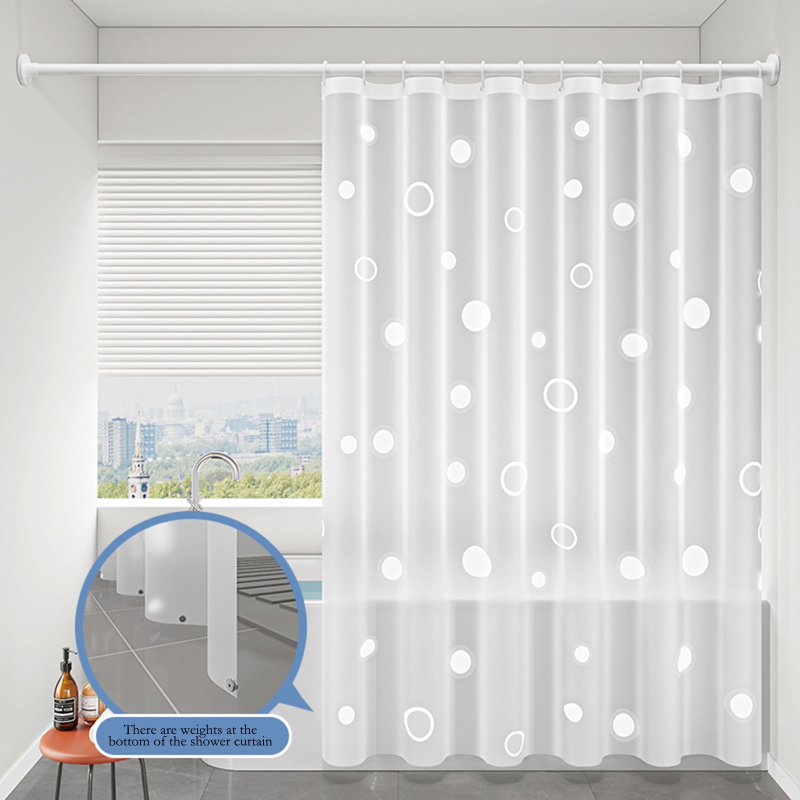 Kdkad Shower Curtain, 31.5×71 Inch Shower Curtain Liner, Waterproof Plastic Shower Liner, Cute Lightweight Shower Curtain for Bathroom 40.2×70.9 in C - Image 5
