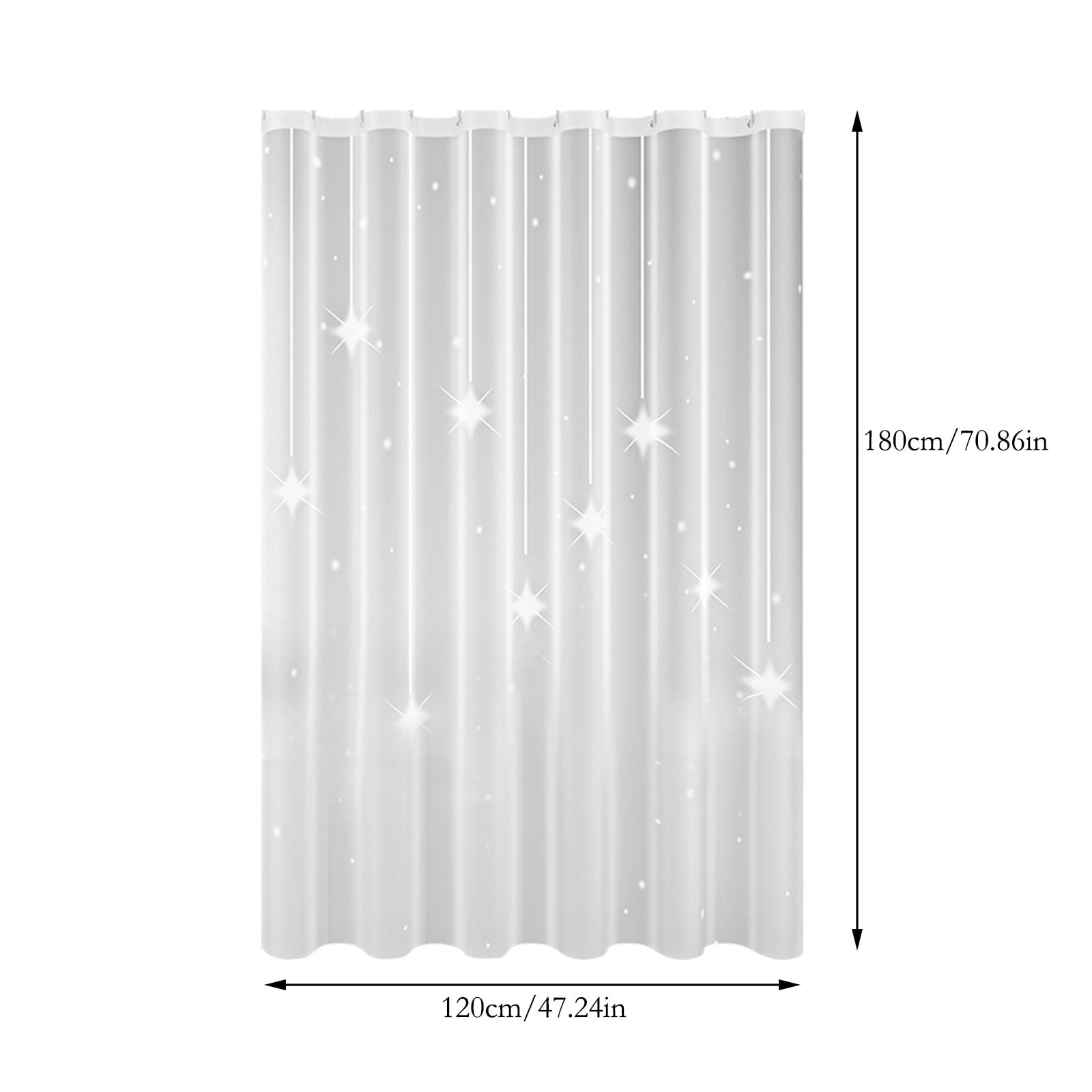 Kdkad Shower Curtain, 31.5×71 Inch Shower Curtain Liner, Waterproof Plastic Shower Liner, Cute Lightweight Shower Curtain for Bathroom 71×47.2 in D - Image 3