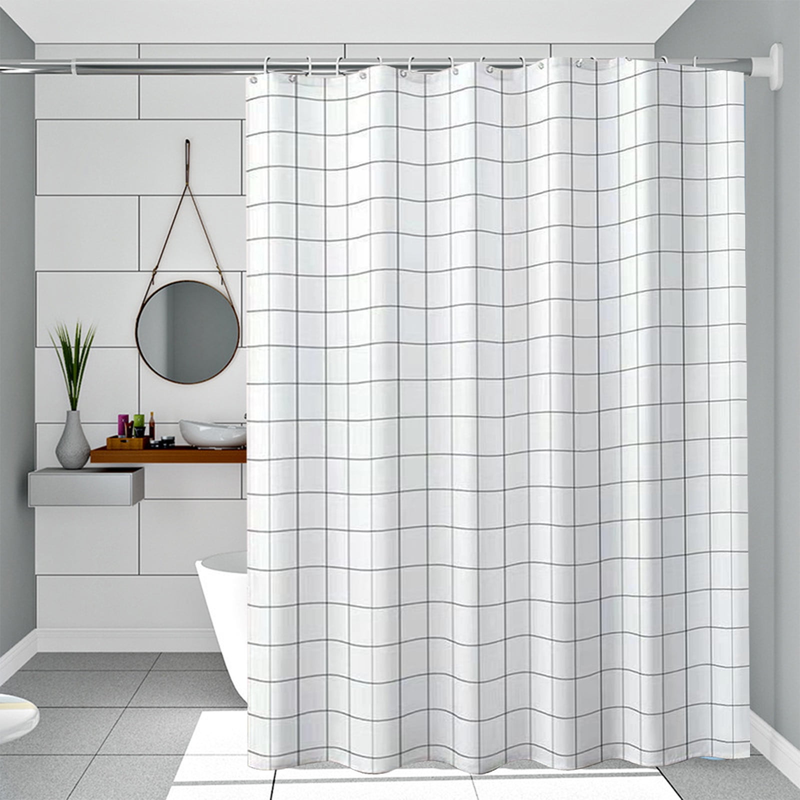 Kdkad Shower Curtain, 31.5×71 Inch Shower Curtain Liner, Waterproof Plastic Shower Liner, Cute Lightweight Shower Curtain for Bathroom 31.5×71 in E - Image 6