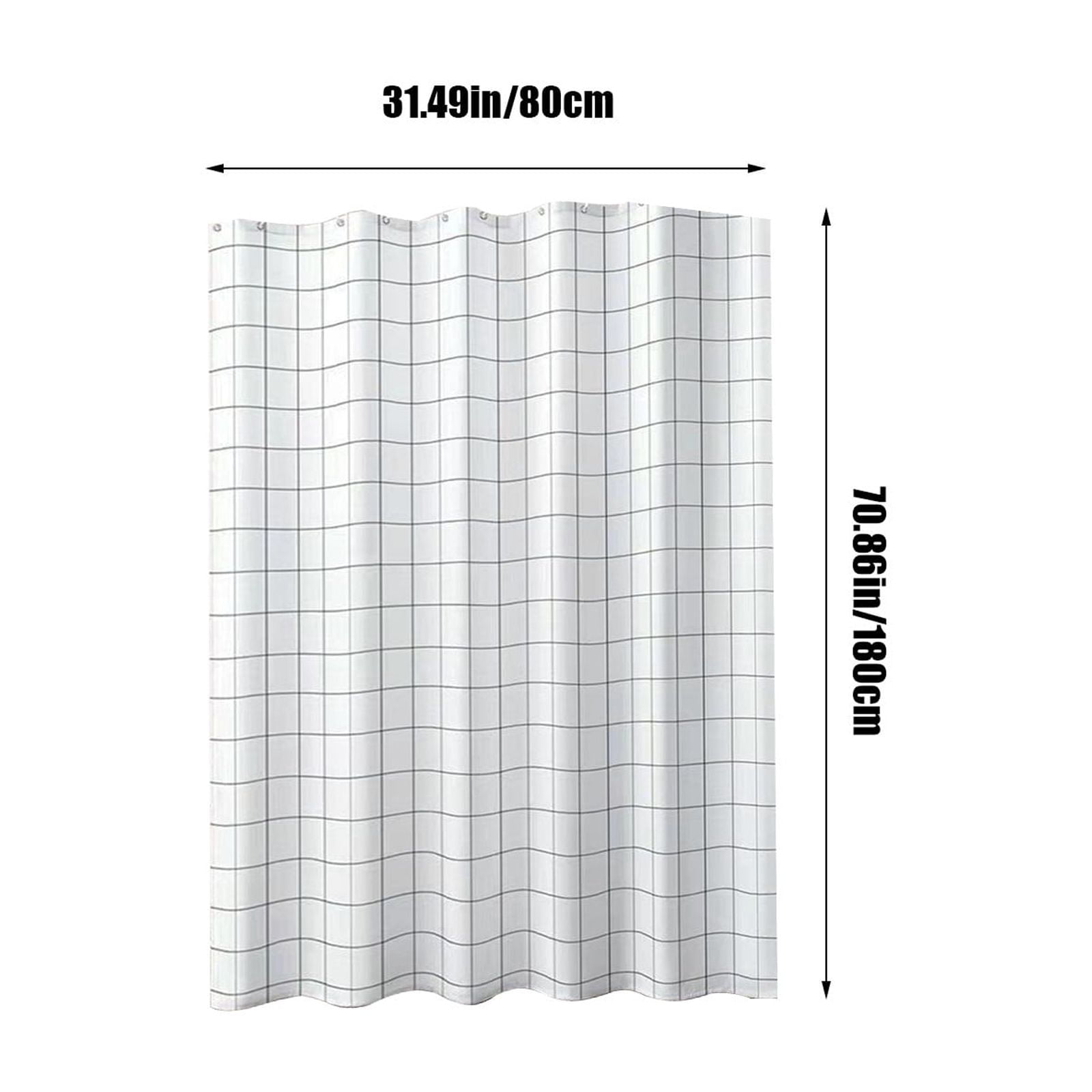 Kdkad Shower Curtain, 31.5×71 Inch Shower Curtain Liner, Waterproof Plastic Shower Liner, Cute Lightweight Shower Curtain for Bathroom 31.5×71 in F - Image 3