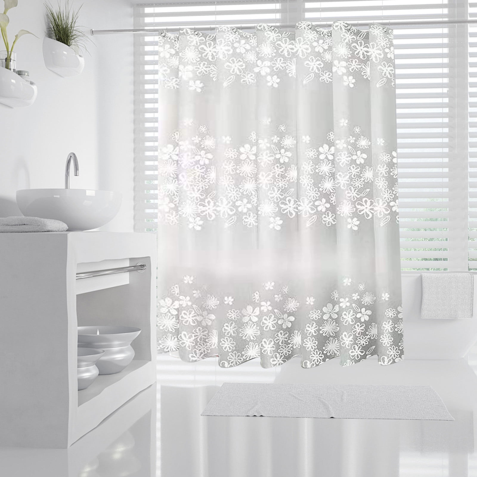 Kdkad Shower Curtain, 31.5×71 Inch Shower Curtain Liner, Waterproof Plastic Shower Liner, Cute Lightweight Shower Curtain for Bathroom 47.2×71 in F - Image 6
