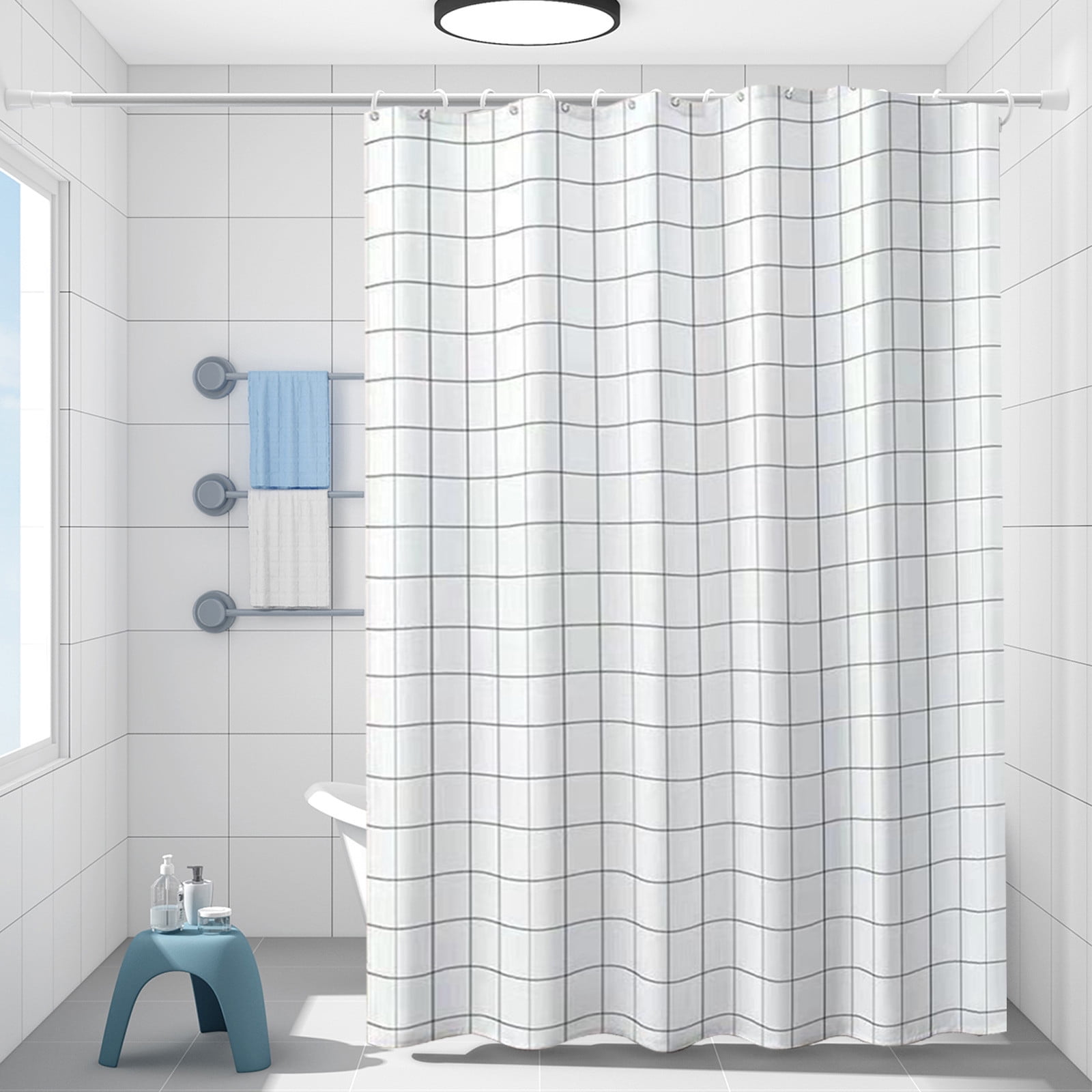Kdkad Shower Curtain, 31.5×71 Inch Shower Curtain Liner, Waterproof Plastic Shower Liner, Cute Lightweight Shower Curtain for Bathroom 31.5×71 in I - Image 5